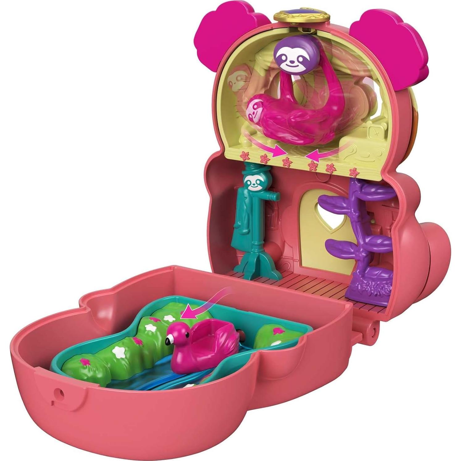 Polly Pocket Caja Perezoso Compacta Mattel 5 cm