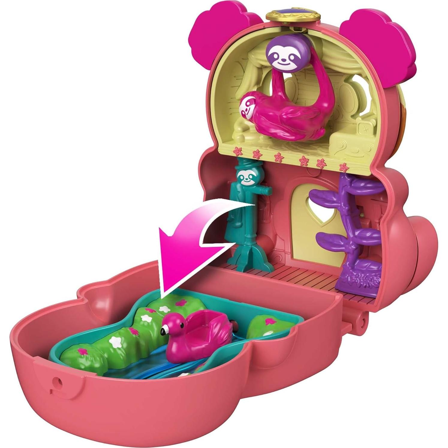 Polly Pocket Caja Perezoso Compacta Mattel 5 cm
