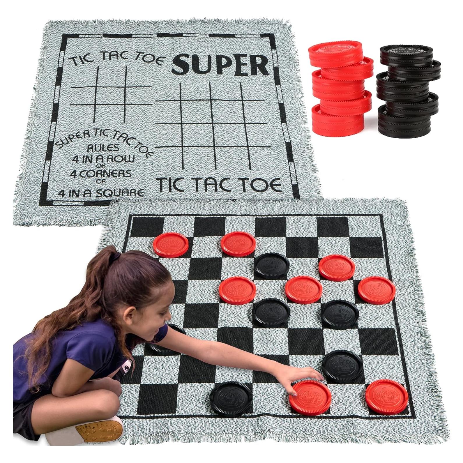 Juego de Mesa 3 en 1 Damas Gigantes JOYIN 24 Fichas