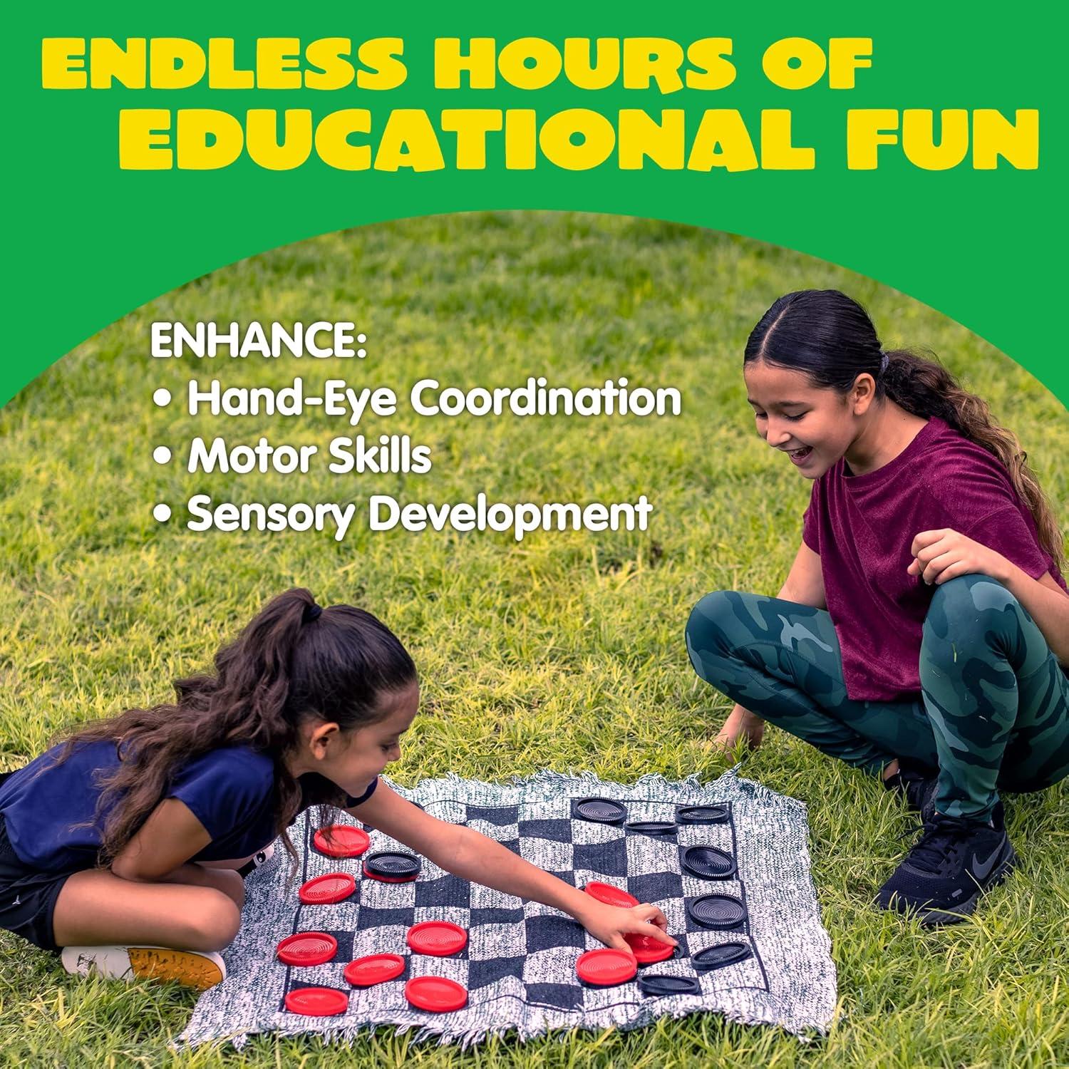 Juego de Mesa 3 en 1 Damas Gigantes JOYIN 24 Fichas