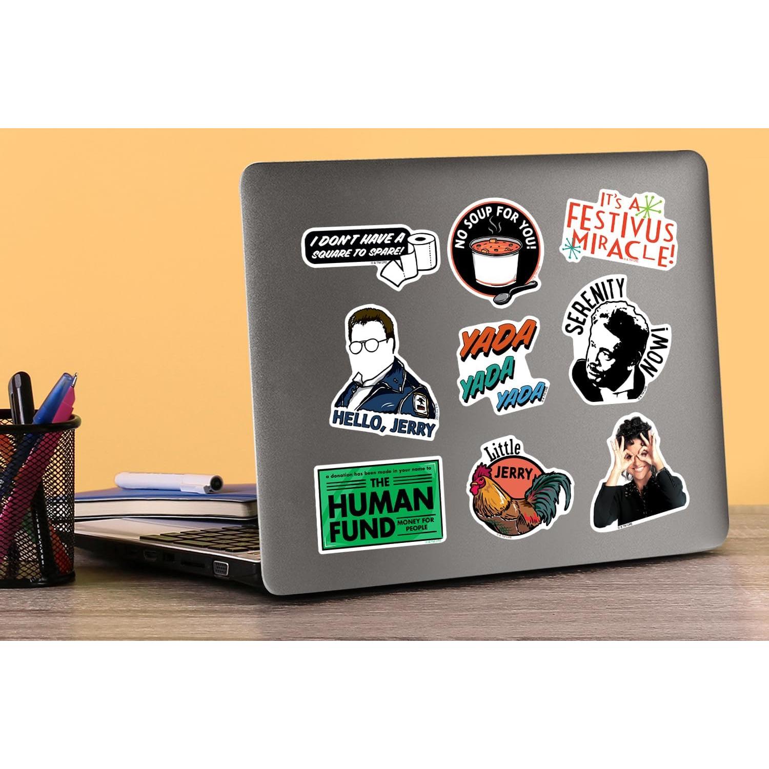Calcomanías Seinfeld 50ct Vinilo Premium para Laptop y Más