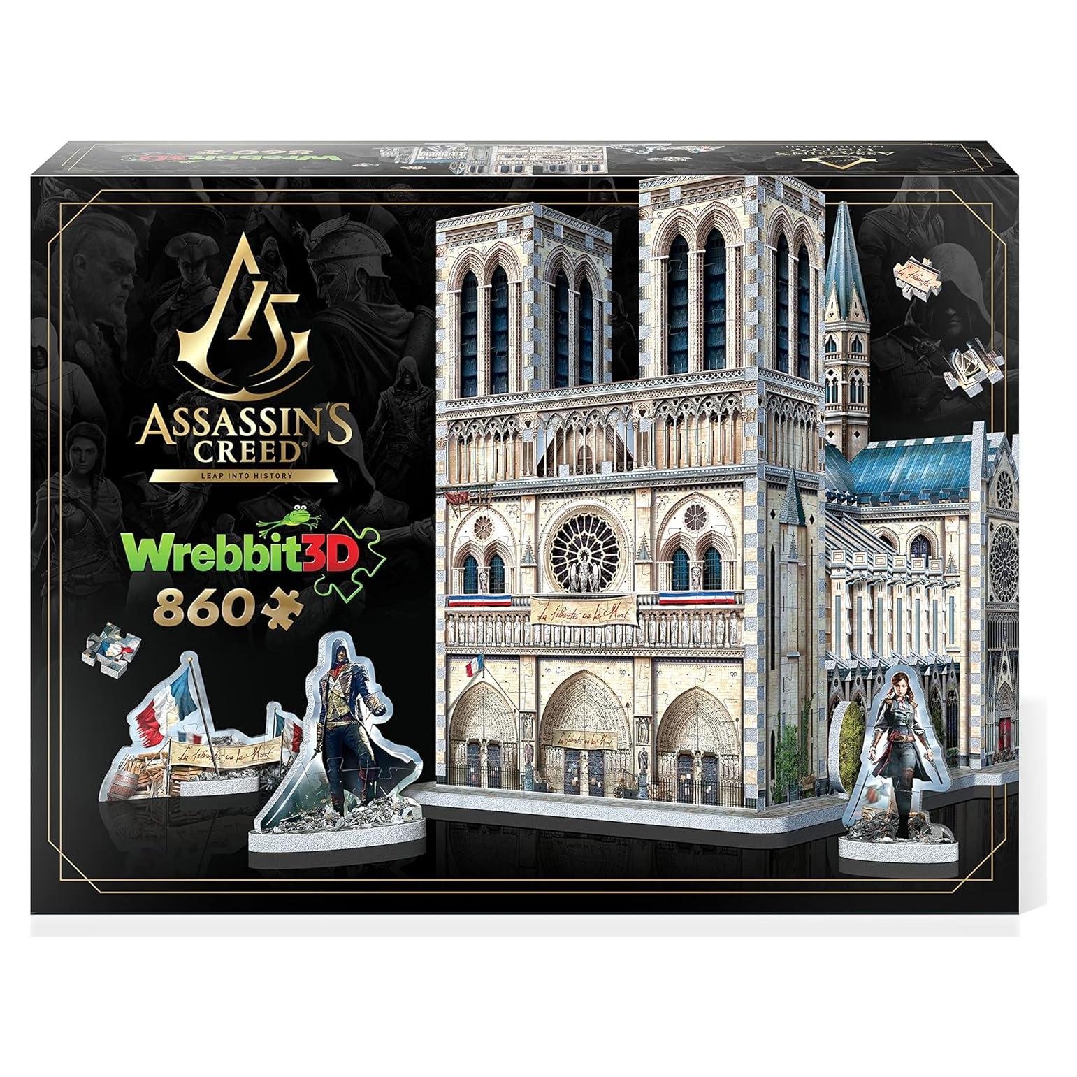 Rompecabezas 3D Wrebbit3D Assassin's Creed Notre-Dame 860 Piezas