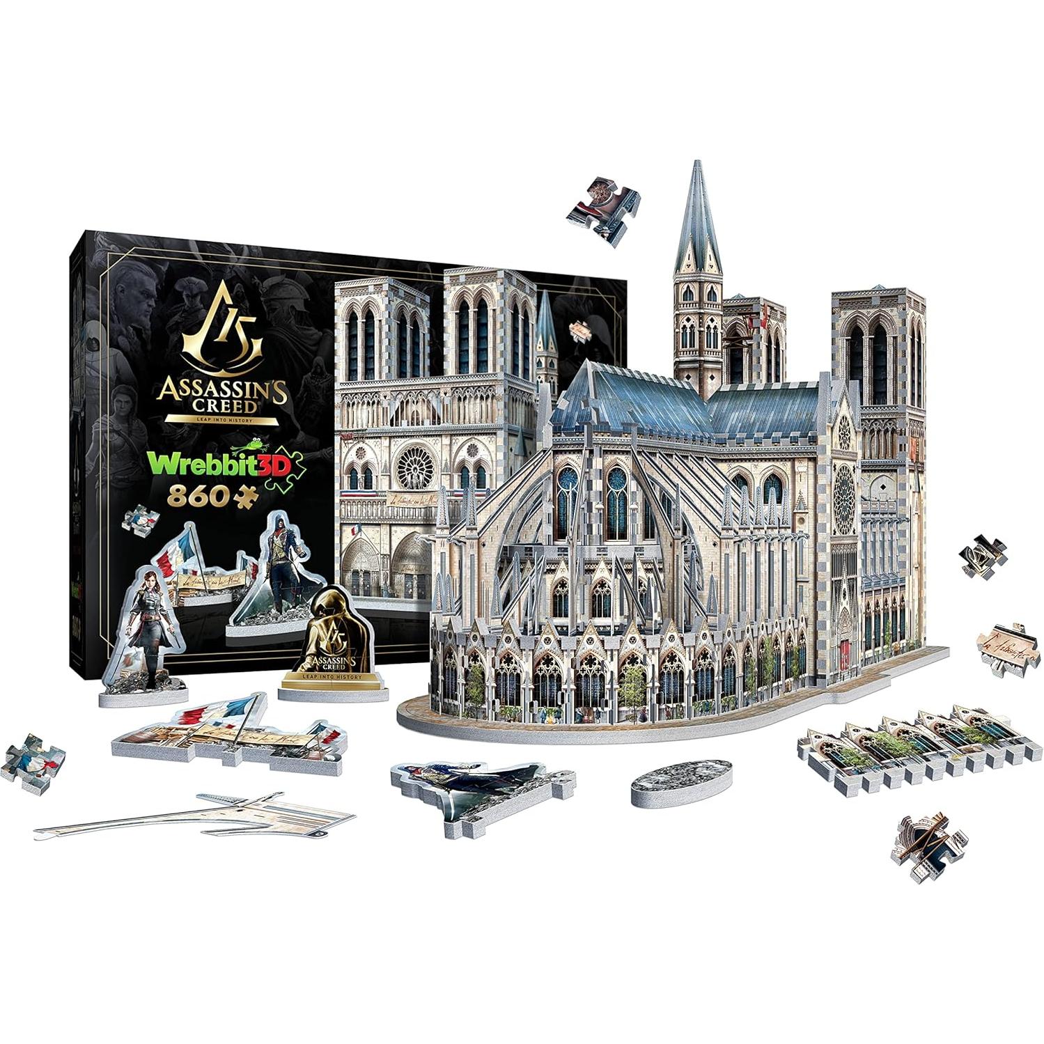 Rompecabezas 3D Wrebbit3D Assassin's Creed Notre-Dame 860 Piezas