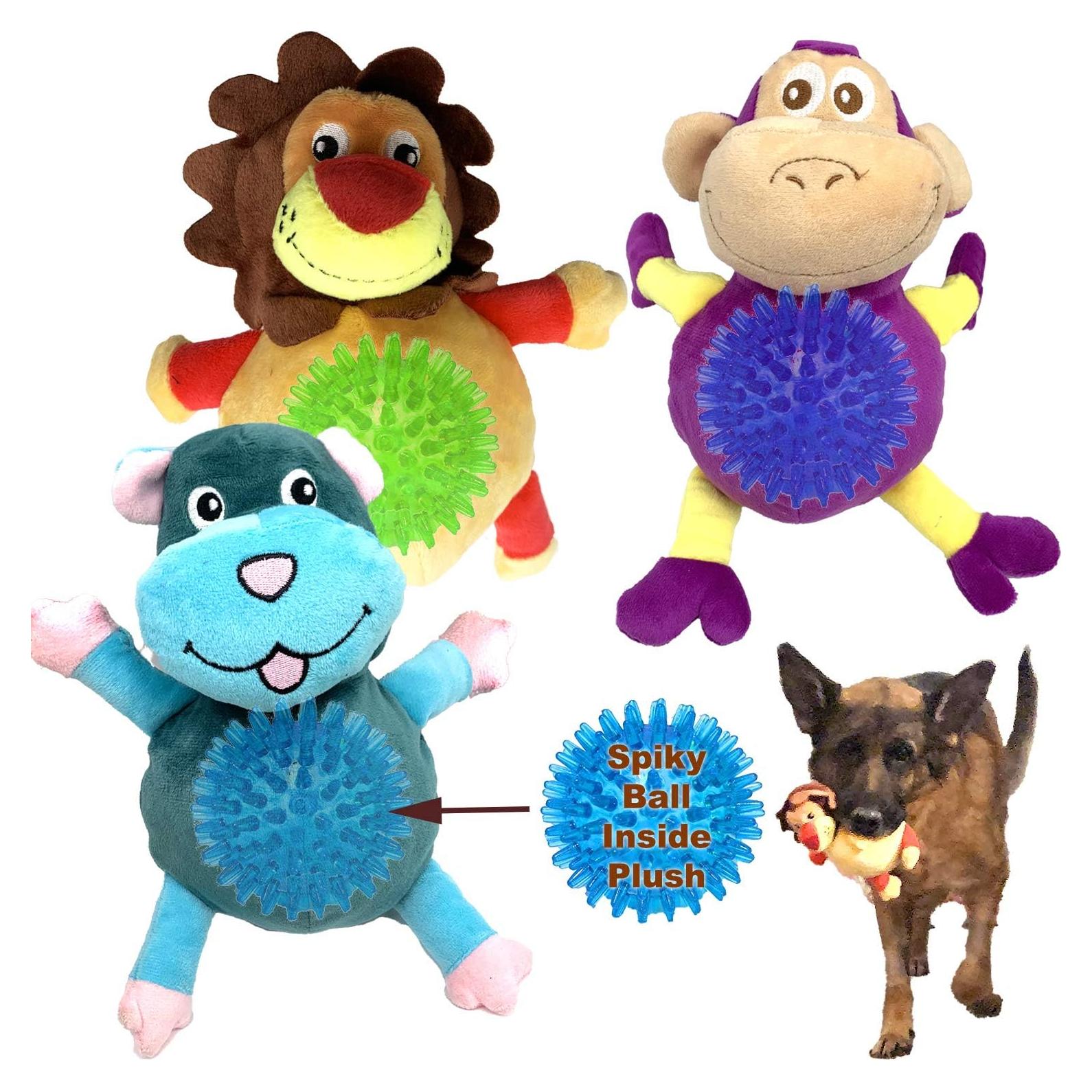 Juego de Juguetes para Perros Jalousie 3 Piezas 2-en-1 Squeaky