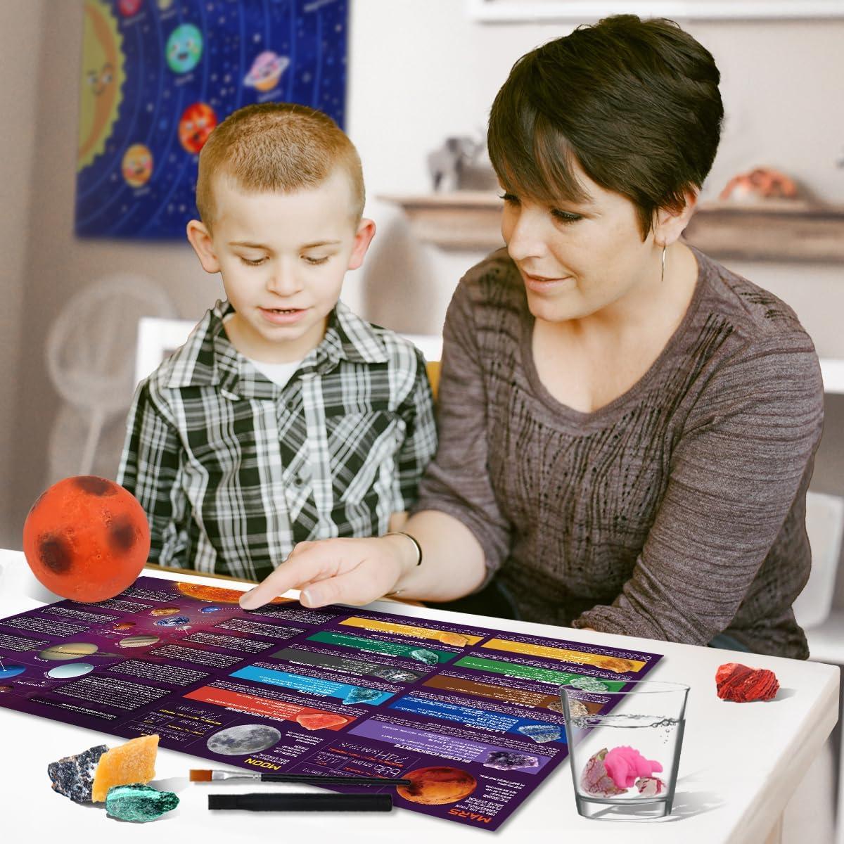 Kit de Excavación de Gemas PIBEX - 15 Rocas de Tierra, Luna y Marte