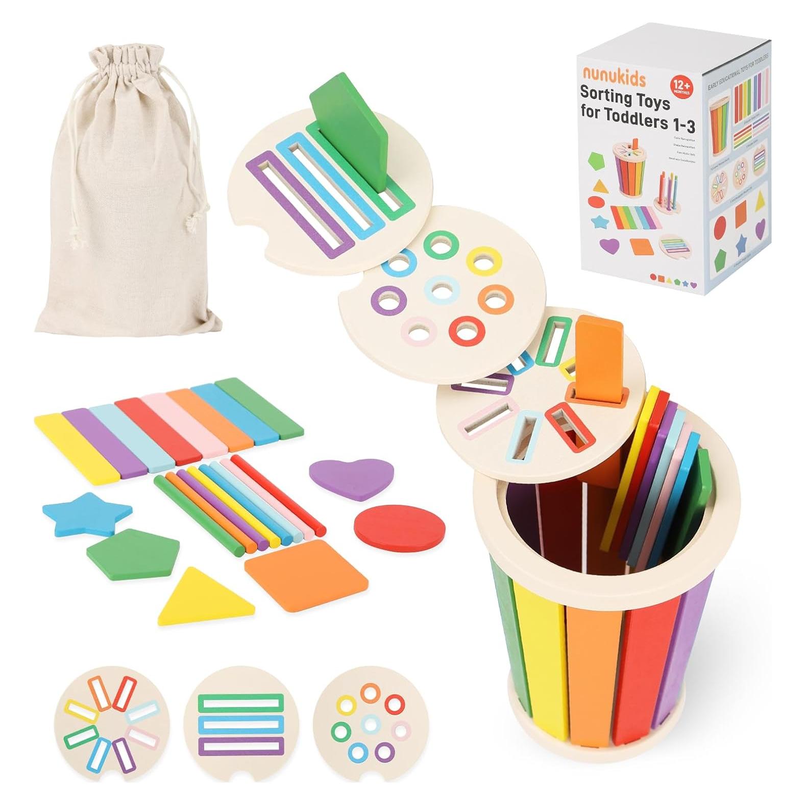 Juguete Montessori Nunukids Clasificación de Colores 1-3 Años