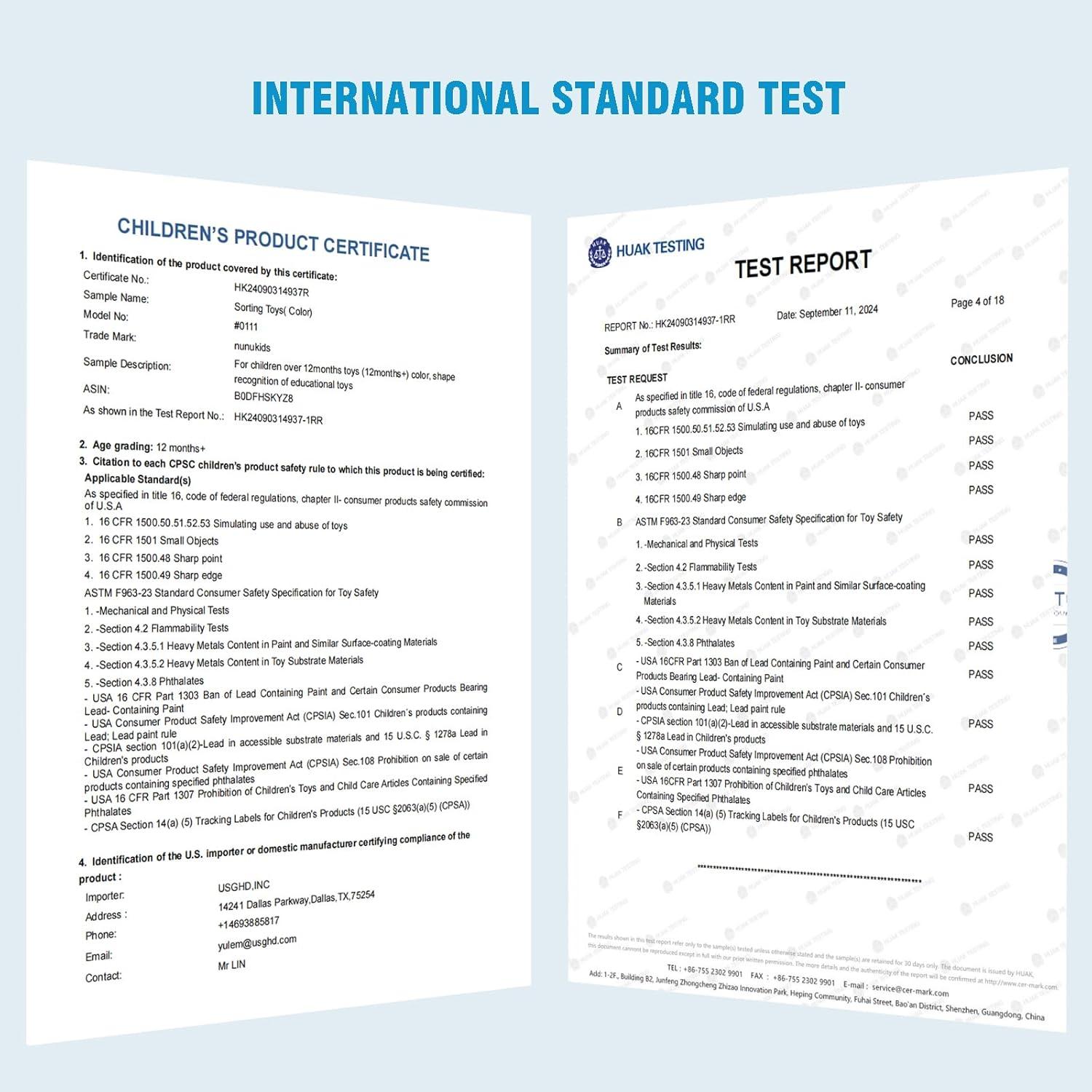 Juguete Montessori Nunukids Clasificación de Colores 1-3 Años