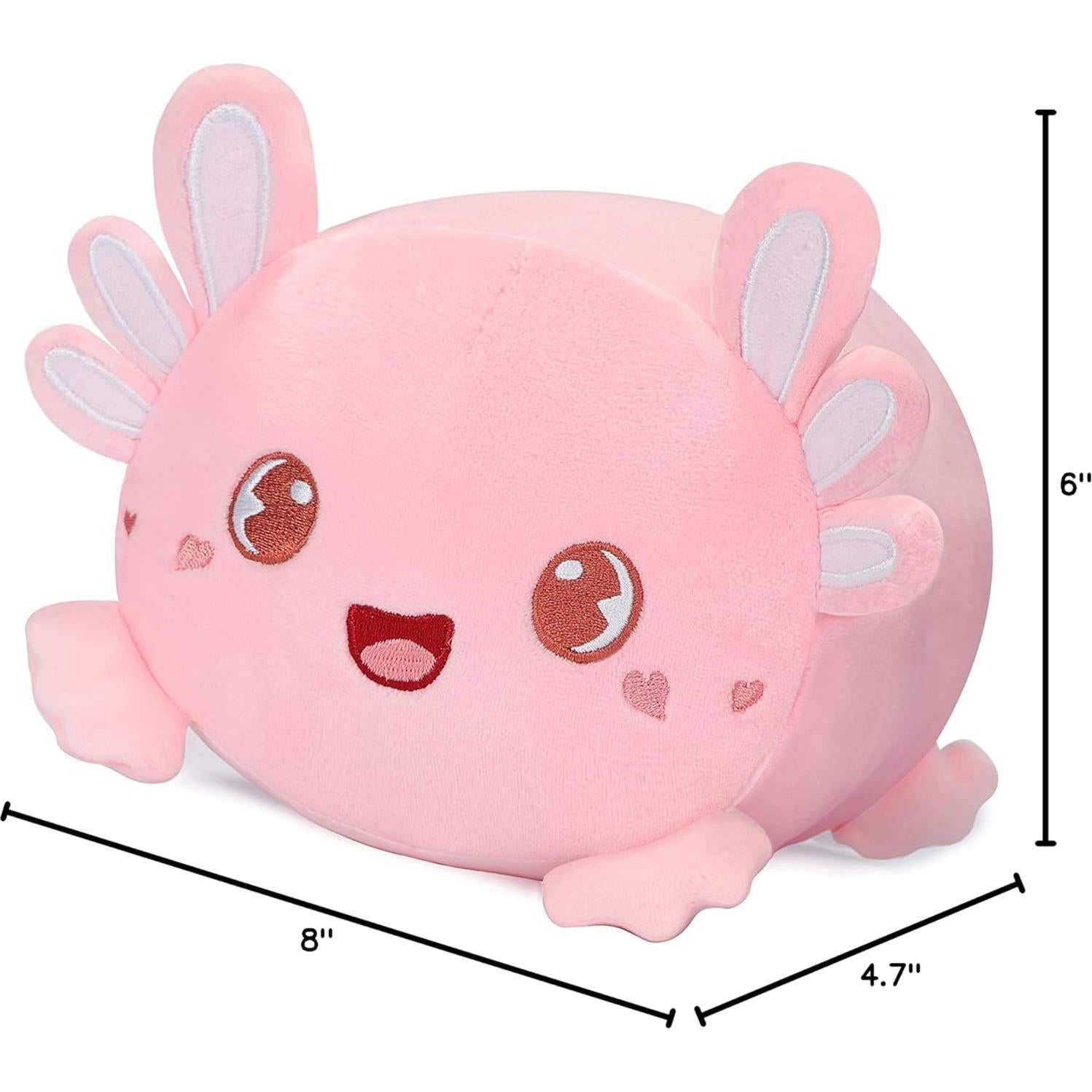 Almohada de Peluche Axolote Rosa AIXINI 20 cm Suave y Luminosa