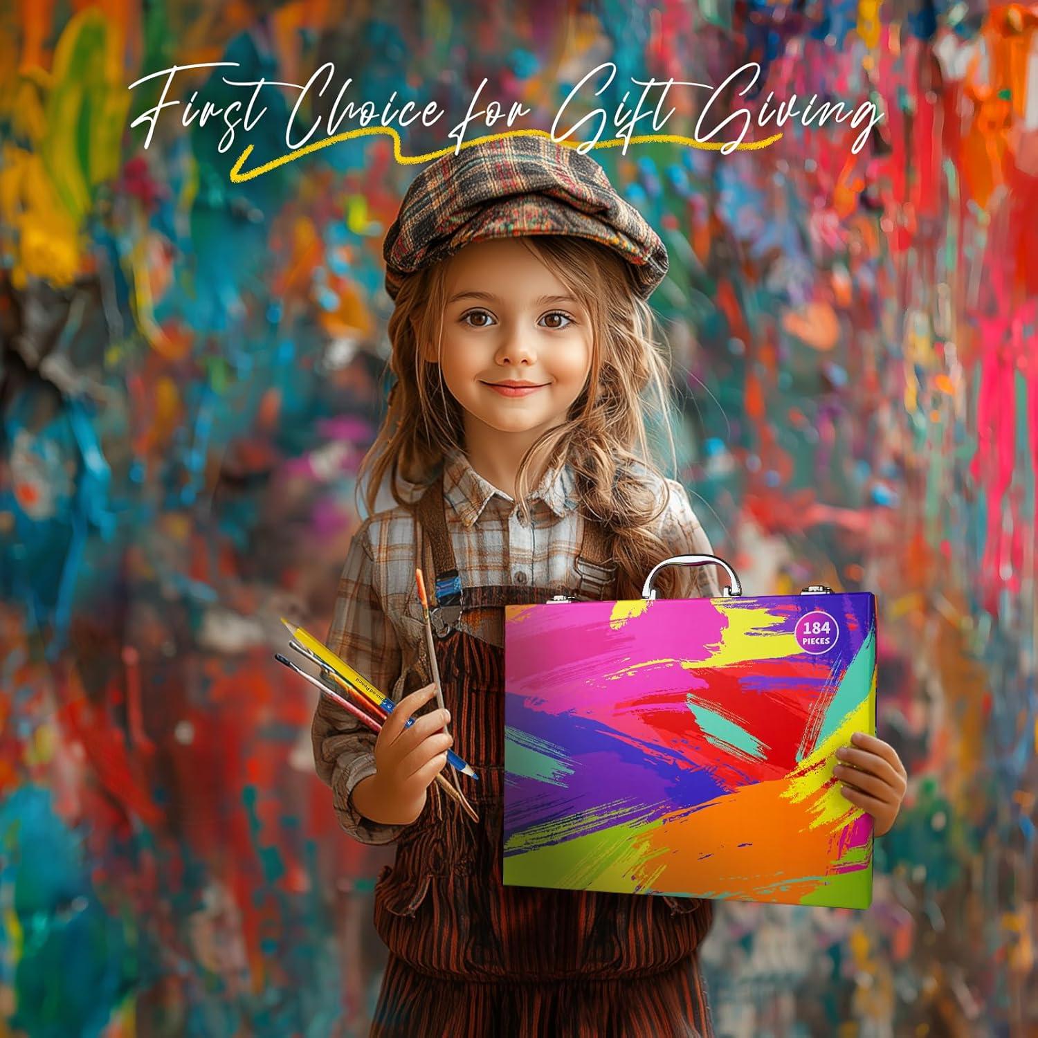 Kit de Arte Cokiki 184 Piezas para Niños 6-12 Años