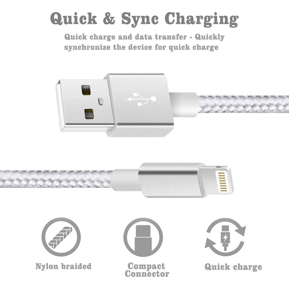 Cable de Carga USB Lightning Ximytec 3m Trenzado Nylon MFi