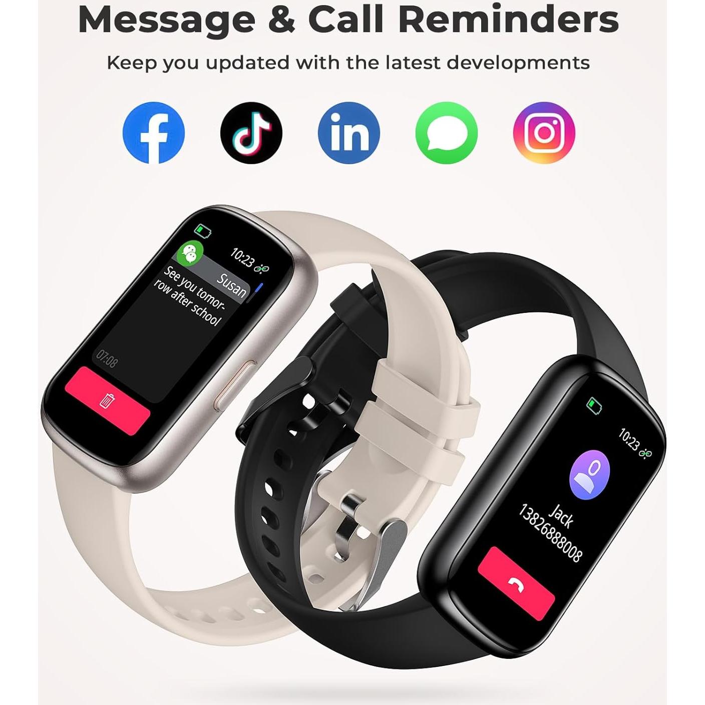 Reloj Inteligente TIFOZEN Fitness Negro 1.47" Monitor Salud