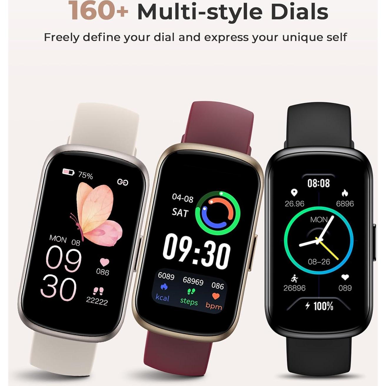 Reloj Inteligente TIFOZEN Fitness Negro 1.47" Monitor Salud