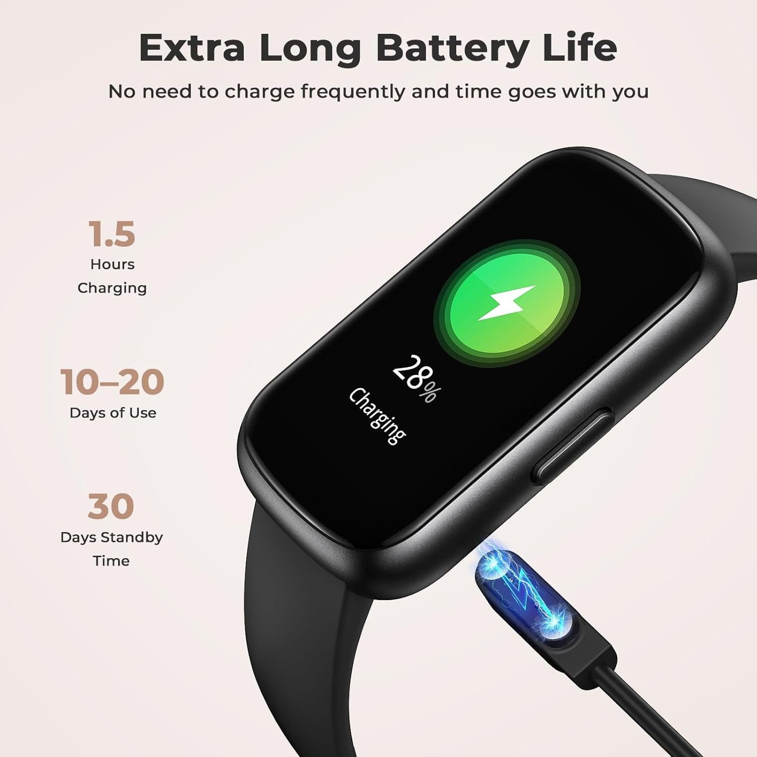 Reloj Inteligente TIFOZEN Fitness Negro 1.47" Monitor Salud