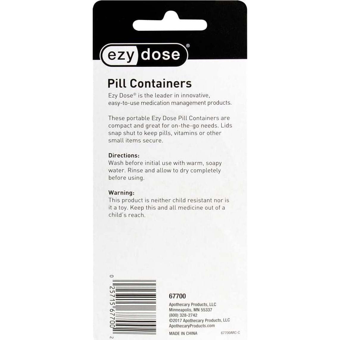 Organizador de Pastillas Ezy Dose 2-Paquete Cierre a Presión