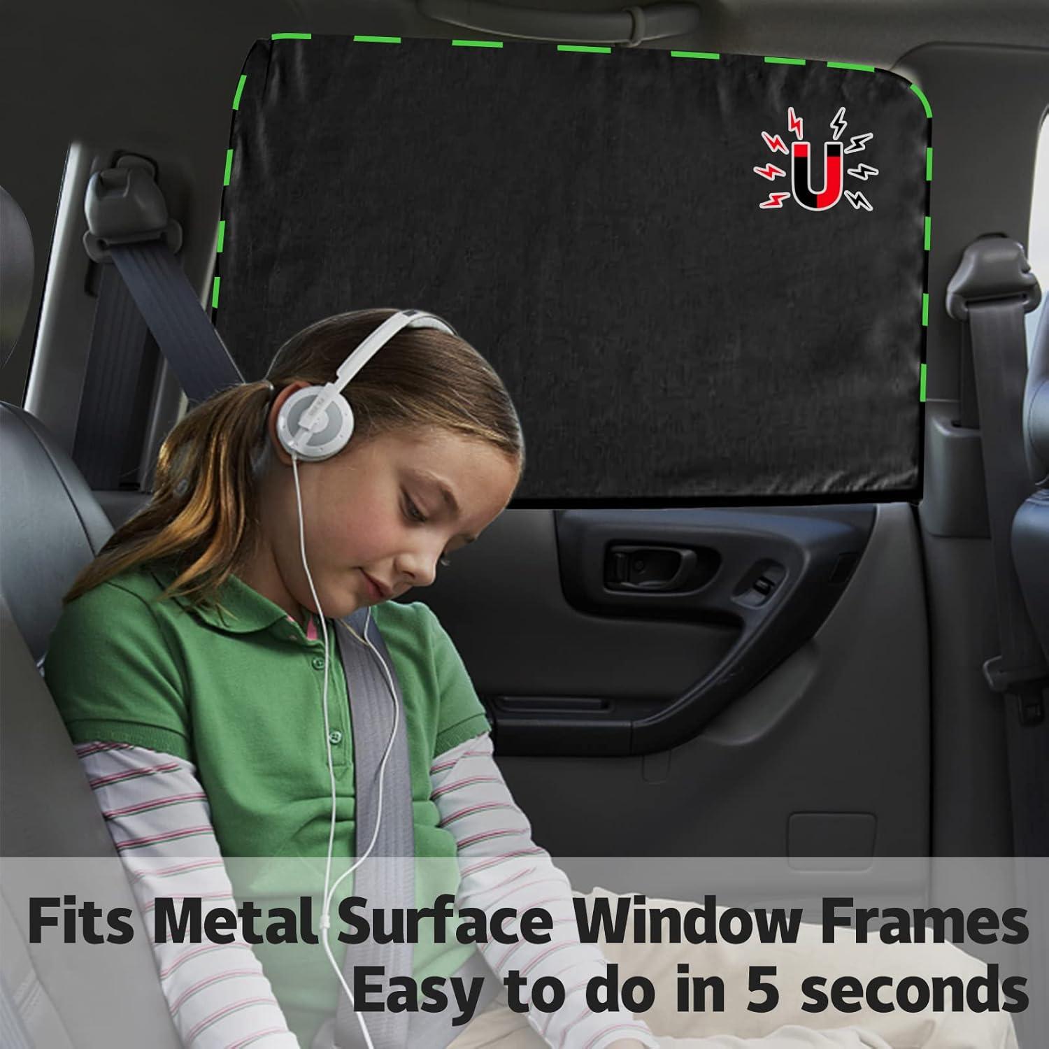 Cortinas de Ventana para Auto ZATOOTO 2 Pcs Sombra Magnética