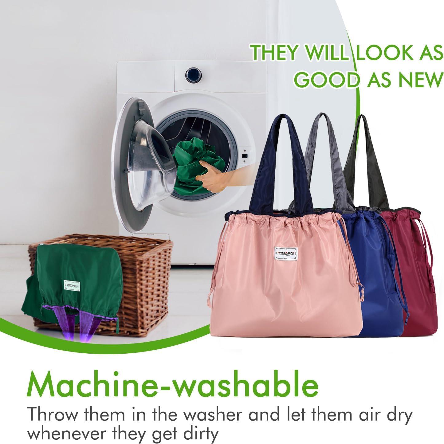 Bolsas de Compras Reutilizables MVSCOCEAN Set de 3 Coloridas