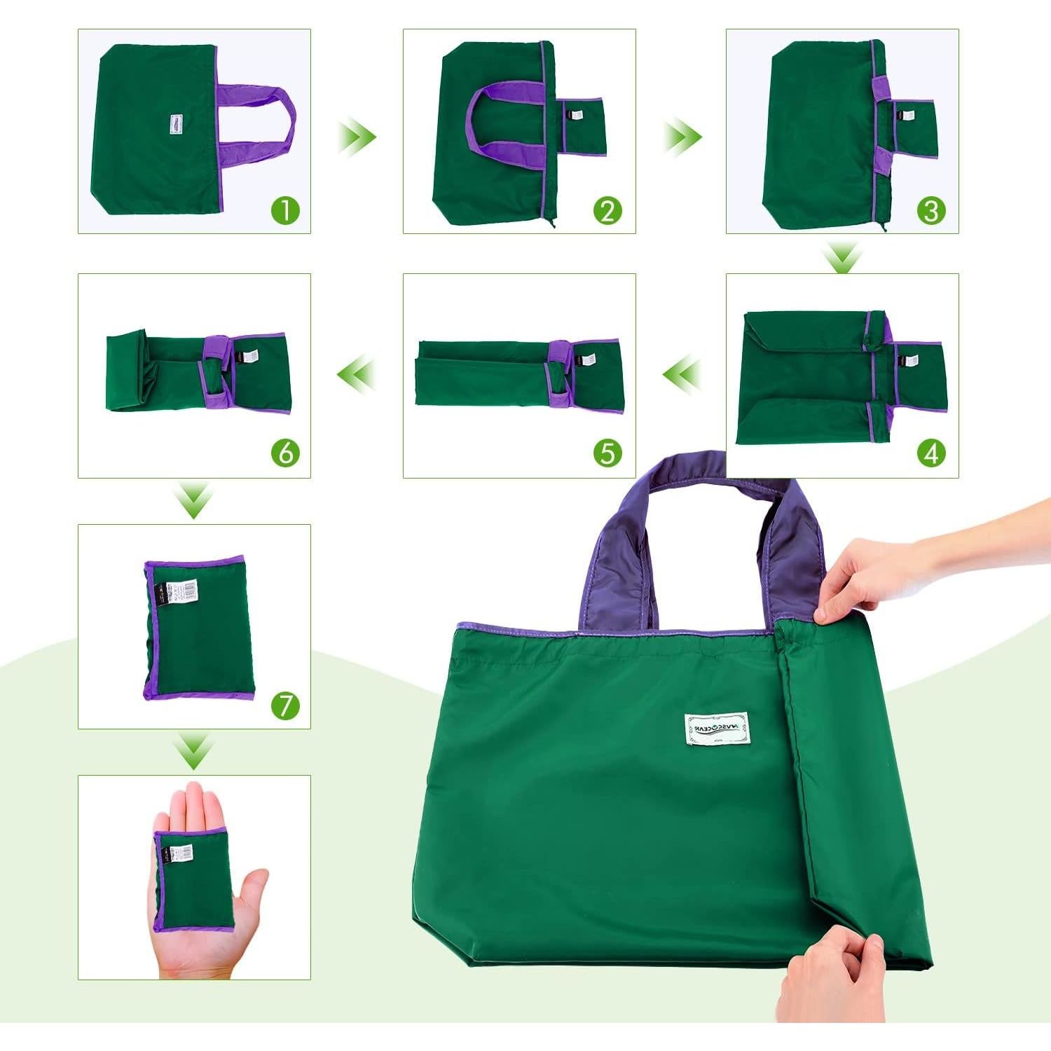 Bolsas de Compras Reutilizables MVSCOCEAN Set de 3 Coloridas