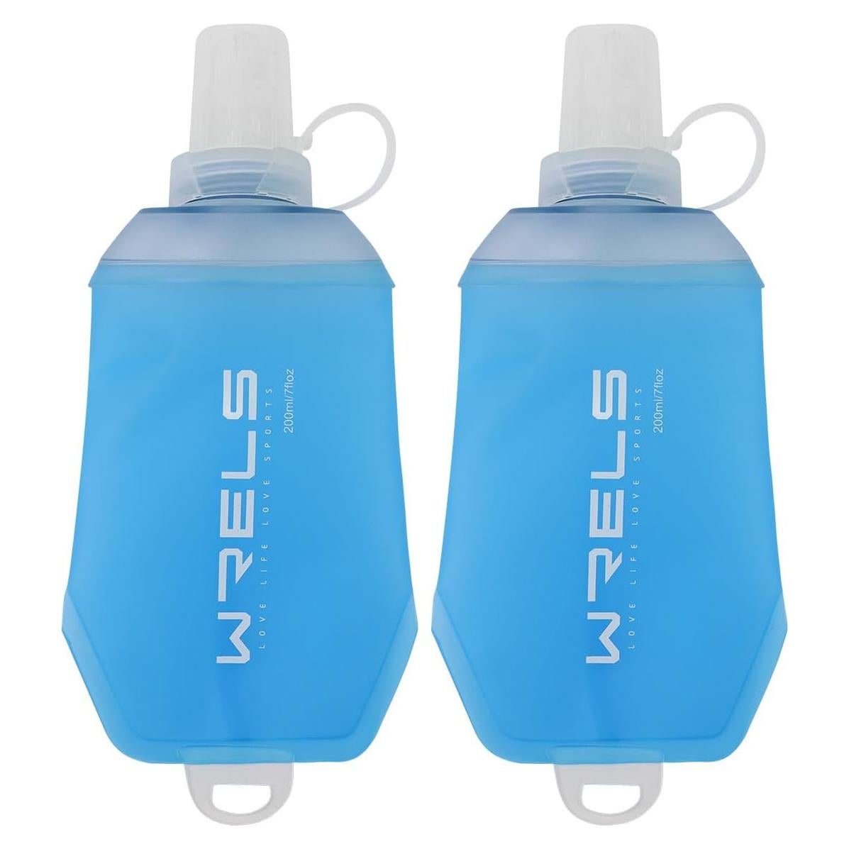 Botella de Agua Plegable WRELS 200ml 2 Paquetes TPU Libre BPA