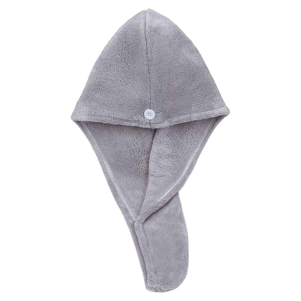 Toalla de Secado de Cabello Microfibra Tyonmujo Gris 26.5x18.9cm