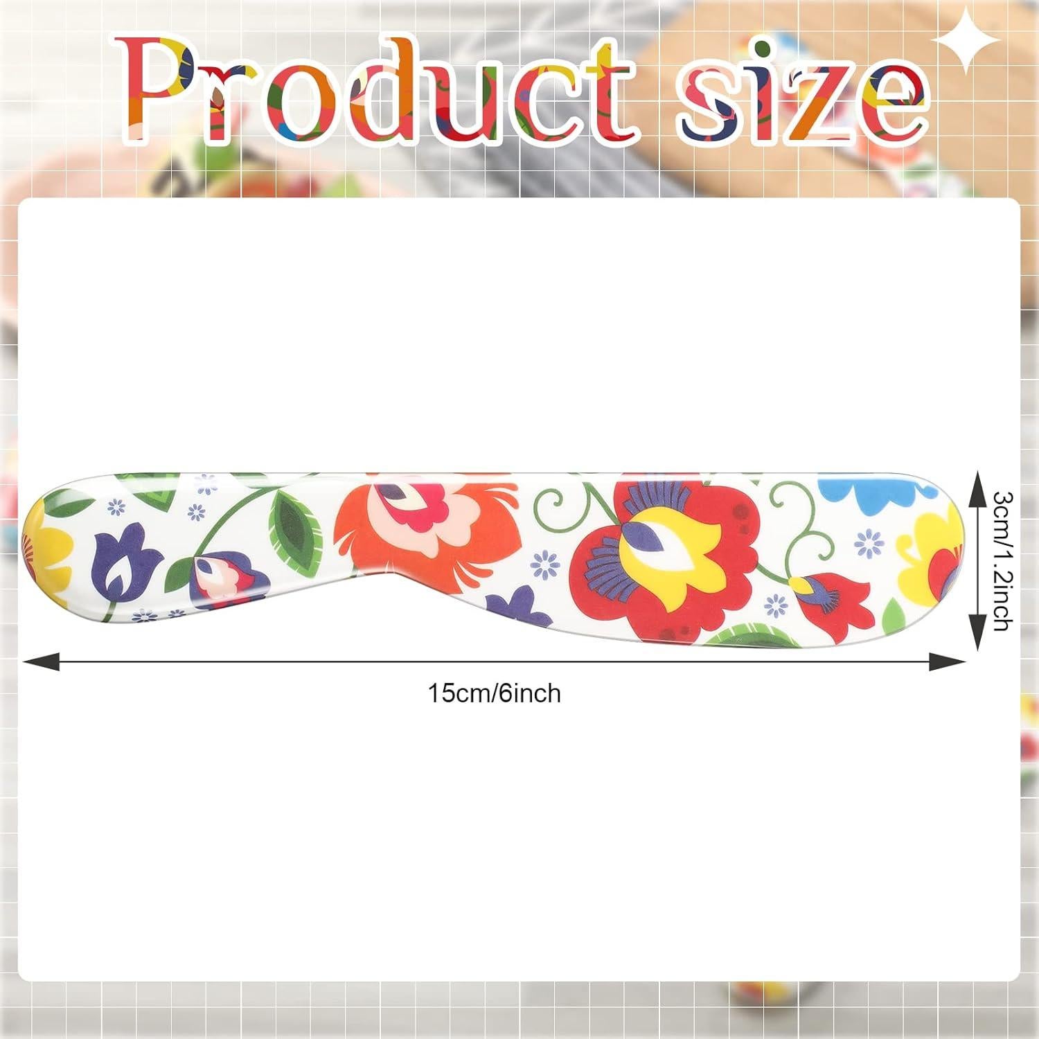 Juego de 6 Espátulas de Plástico Coloridas Eaasty 15.24 cm