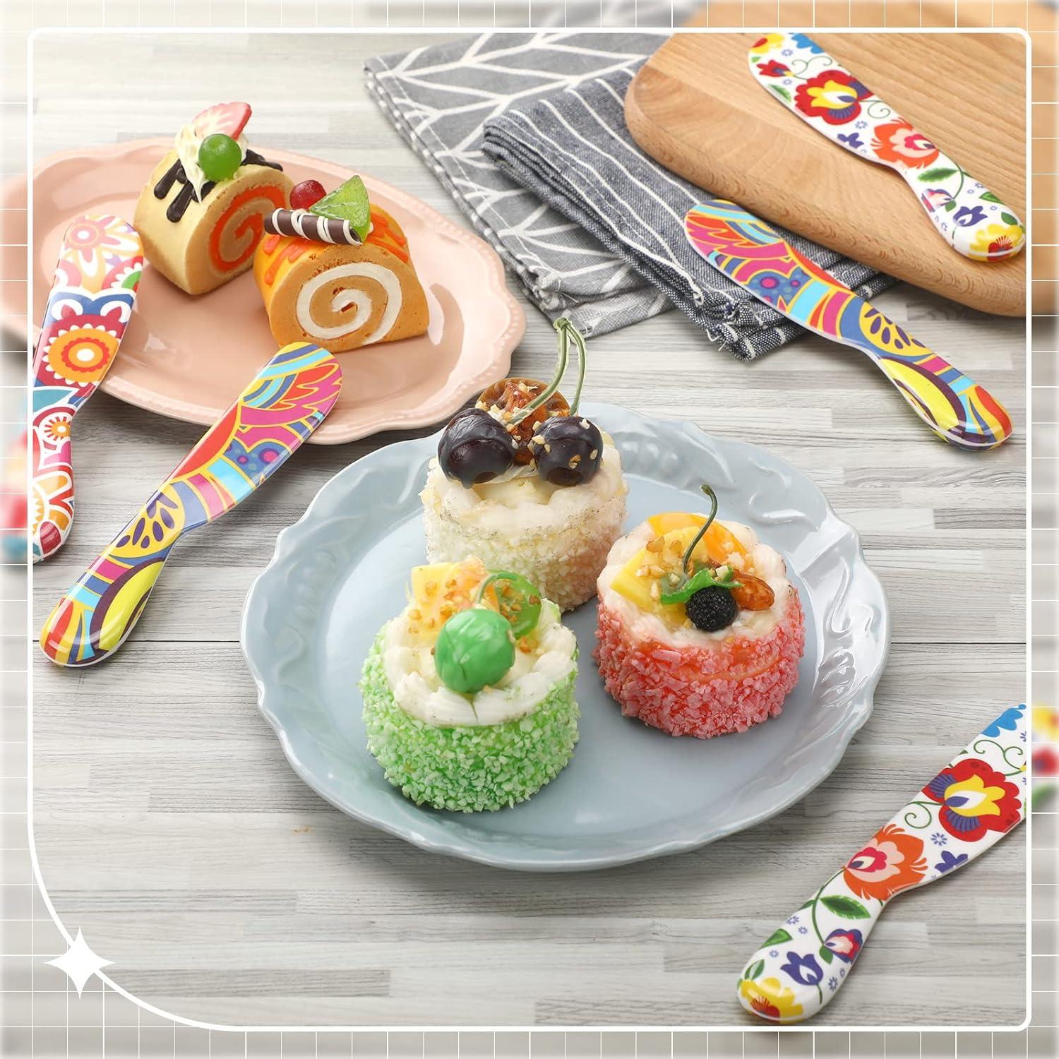 Juego de 6 Espátulas de Plástico Coloridas Eaasty 15.24 cm