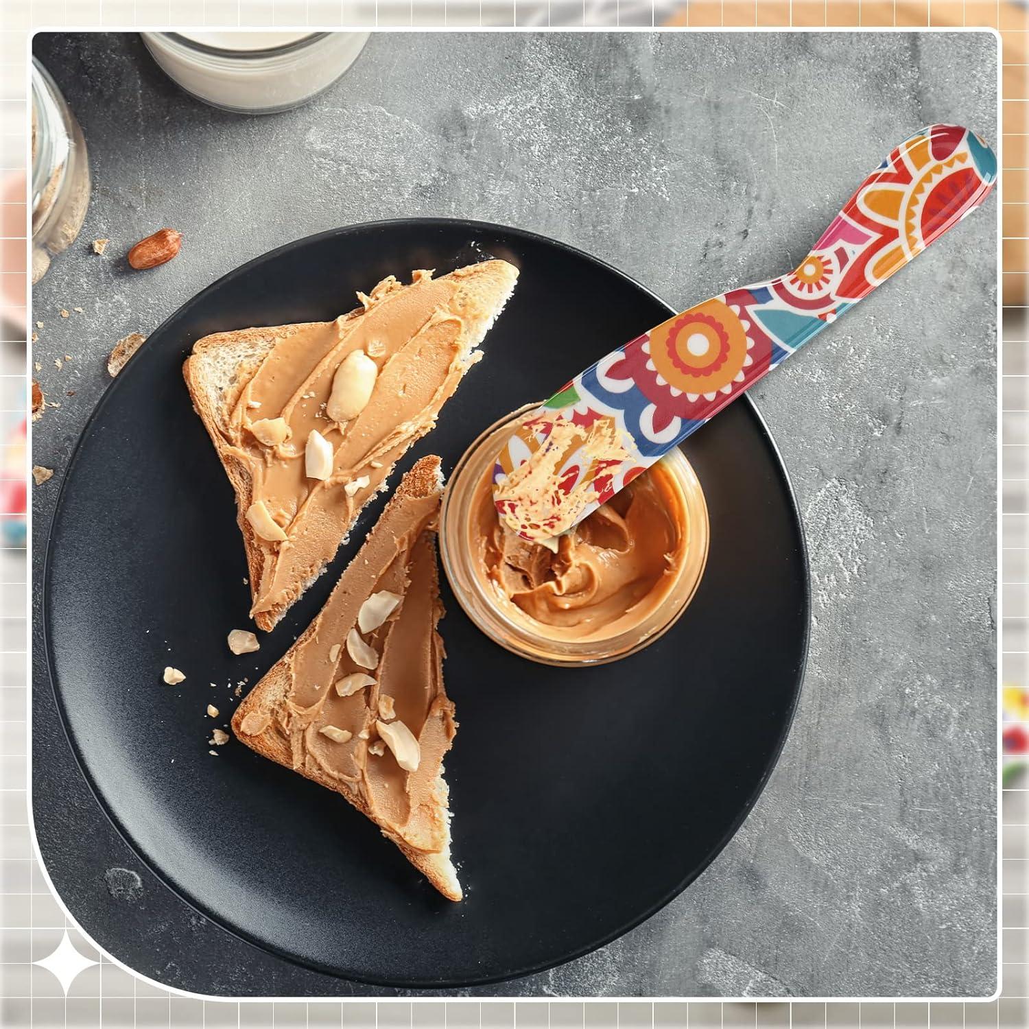 Juego de 6 Espátulas de Plástico Coloridas Eaasty 15.24 cm