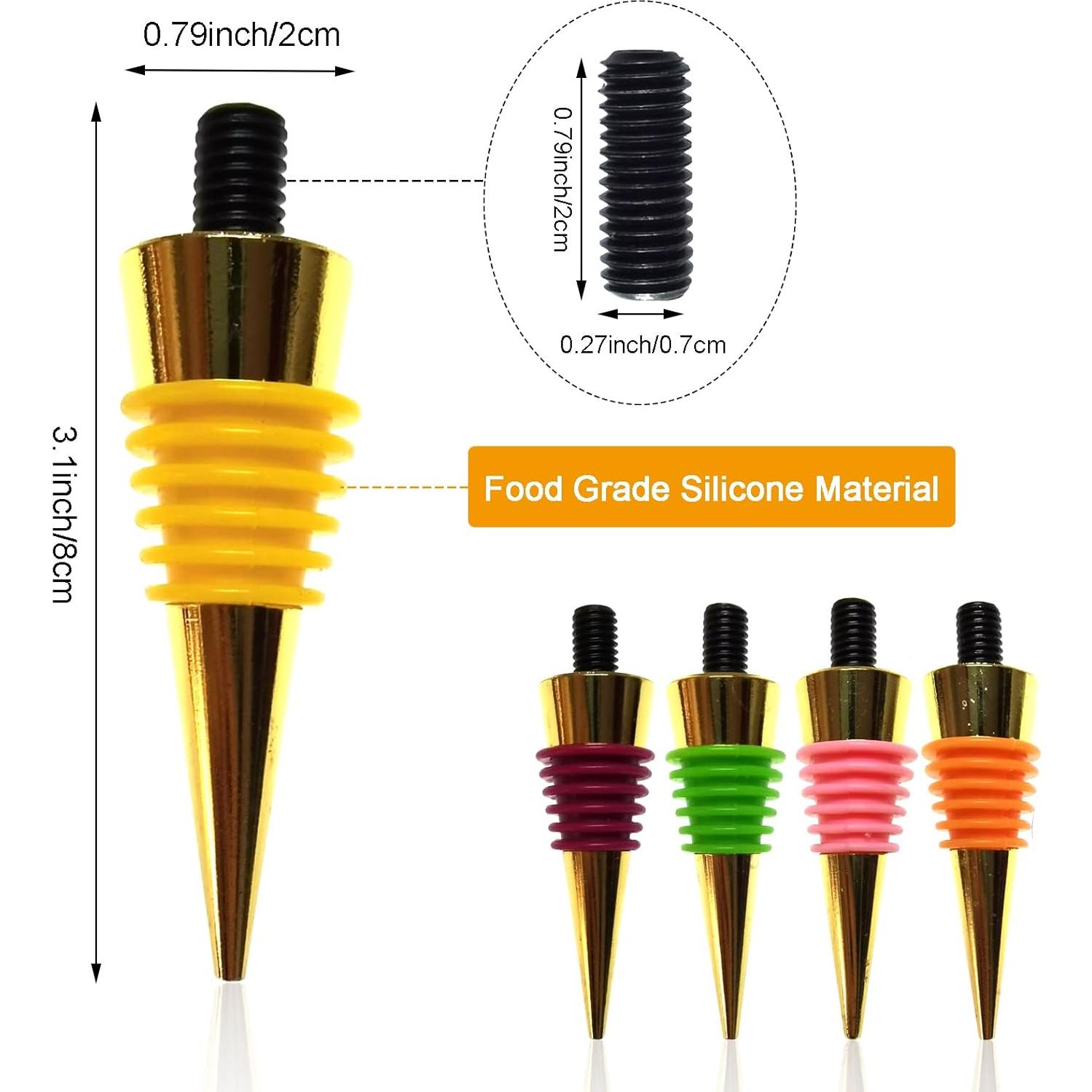 Tapones de Botella de Vino Lockban 5 Piezas Oro Reutilizables