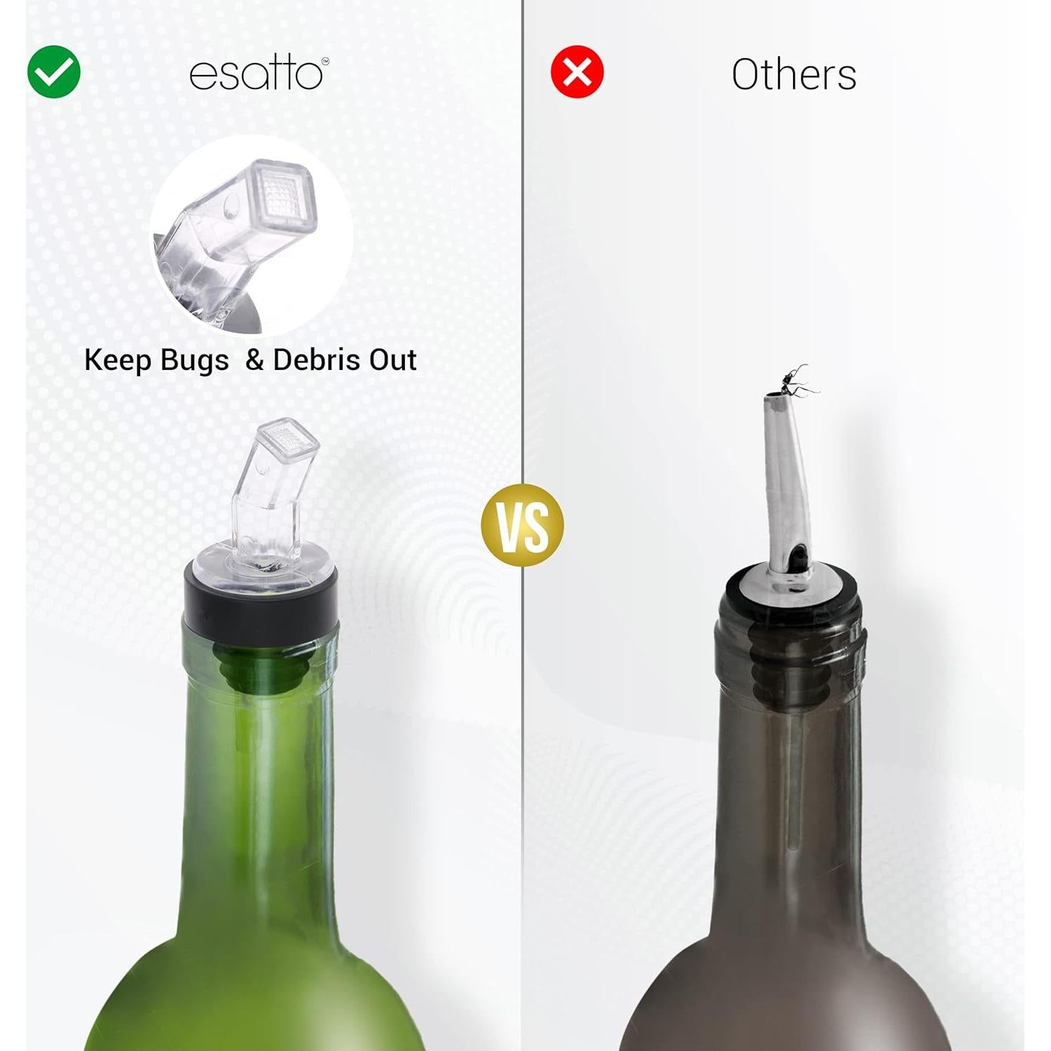 Vertedores de Licor Esatto con Filtro - 12 Piezas