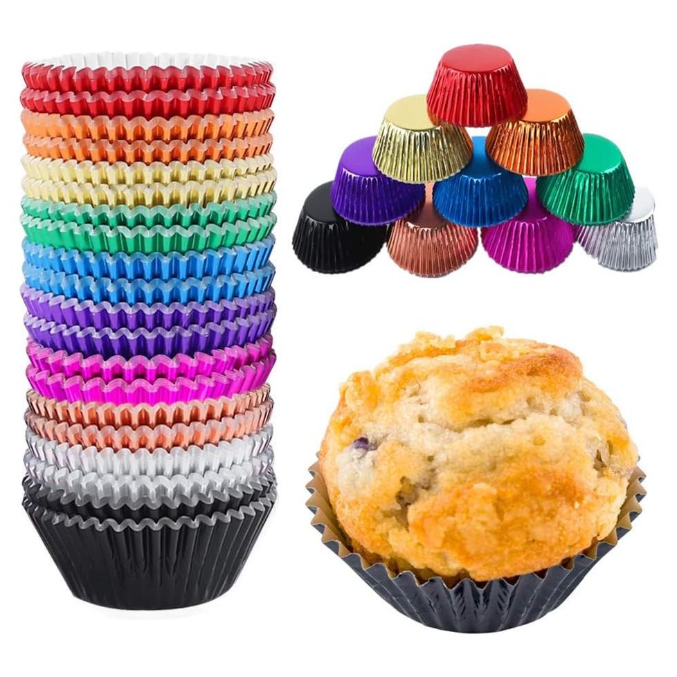 Forros de Cupcake Hadoife - 500 Piezas de Papel Colorido