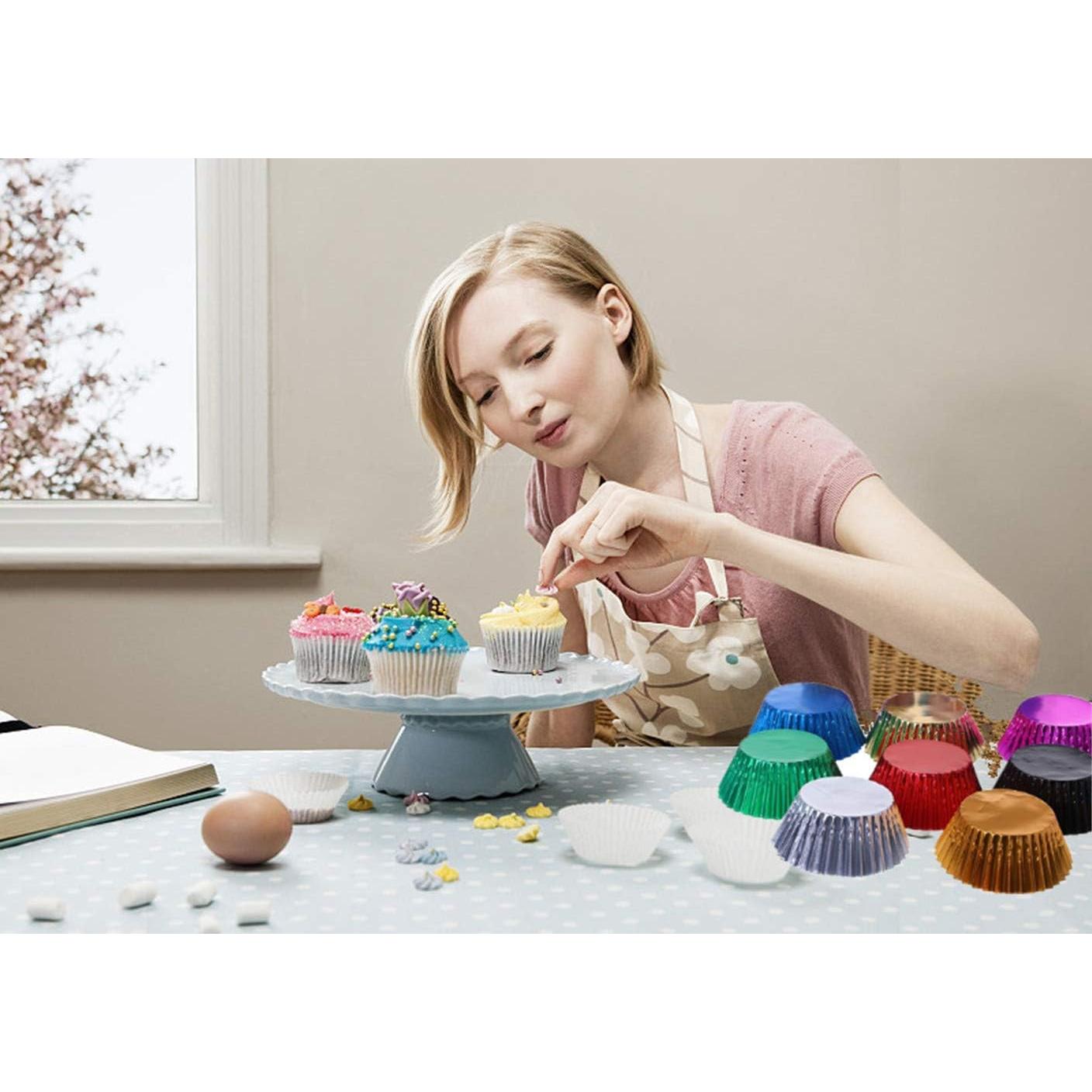 Forros de Cupcake Hadoife - 500 Piezas de Papel Colorido