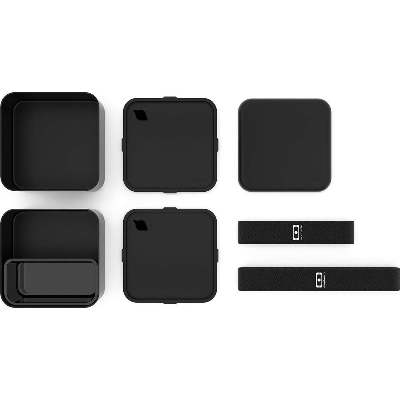 Caja Bento Monbento MB Square Onyx 1.7L a Prueba de Fugas