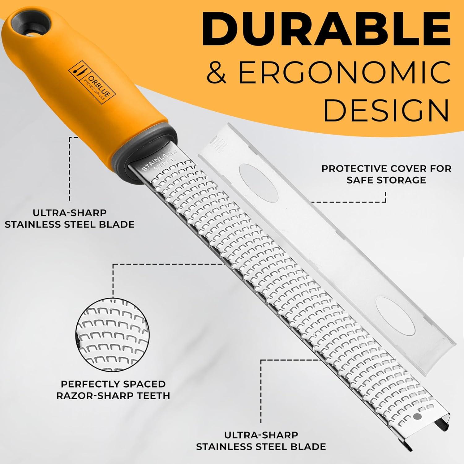 Rallador de Limón y Queso Orblue - Acero Inoxidable 30.5 cm