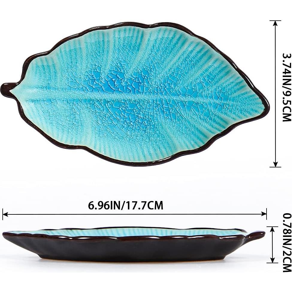 Soporte para Cucharas de Cerámica Sanbege - 2 Piezas Verde Azulado