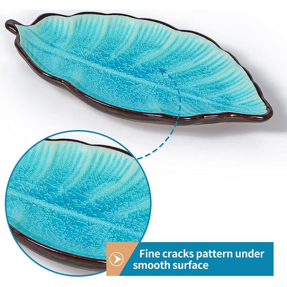 Soporte para Cucharas de Cerámica Sanbege - 2 Piezas Verde Azulado