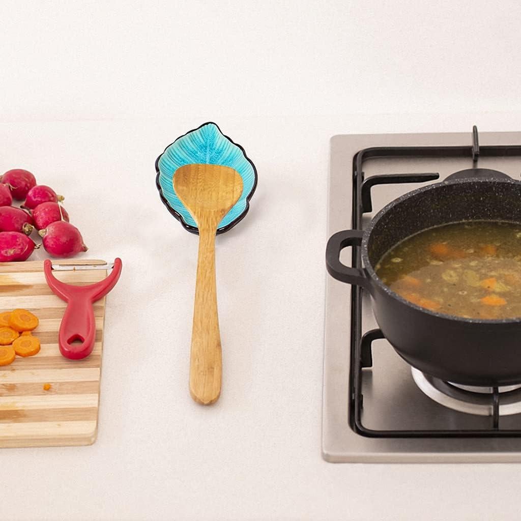 Soporte para Cucharas de Cerámica Sanbege - 2 Piezas Verde Azulado