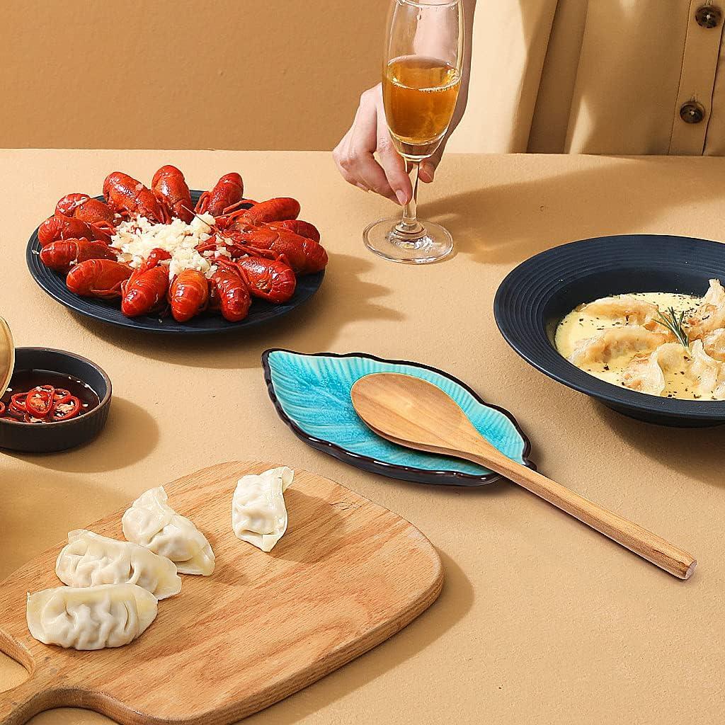 Soporte para Cucharas de Cerámica Sanbege - 2 Piezas Verde Azulado