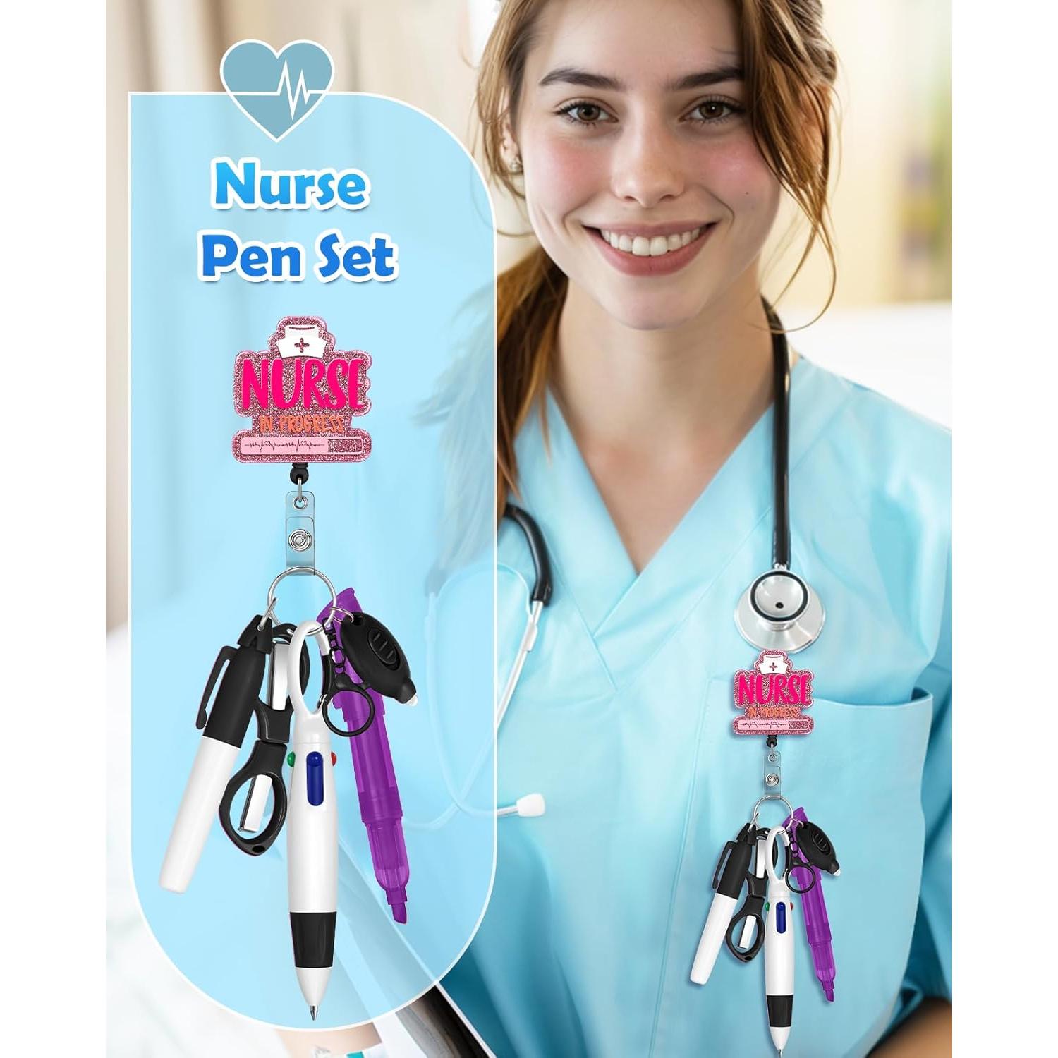 Conjunto de bolígrafos de enfermera Plifal - 5 piezas, negro