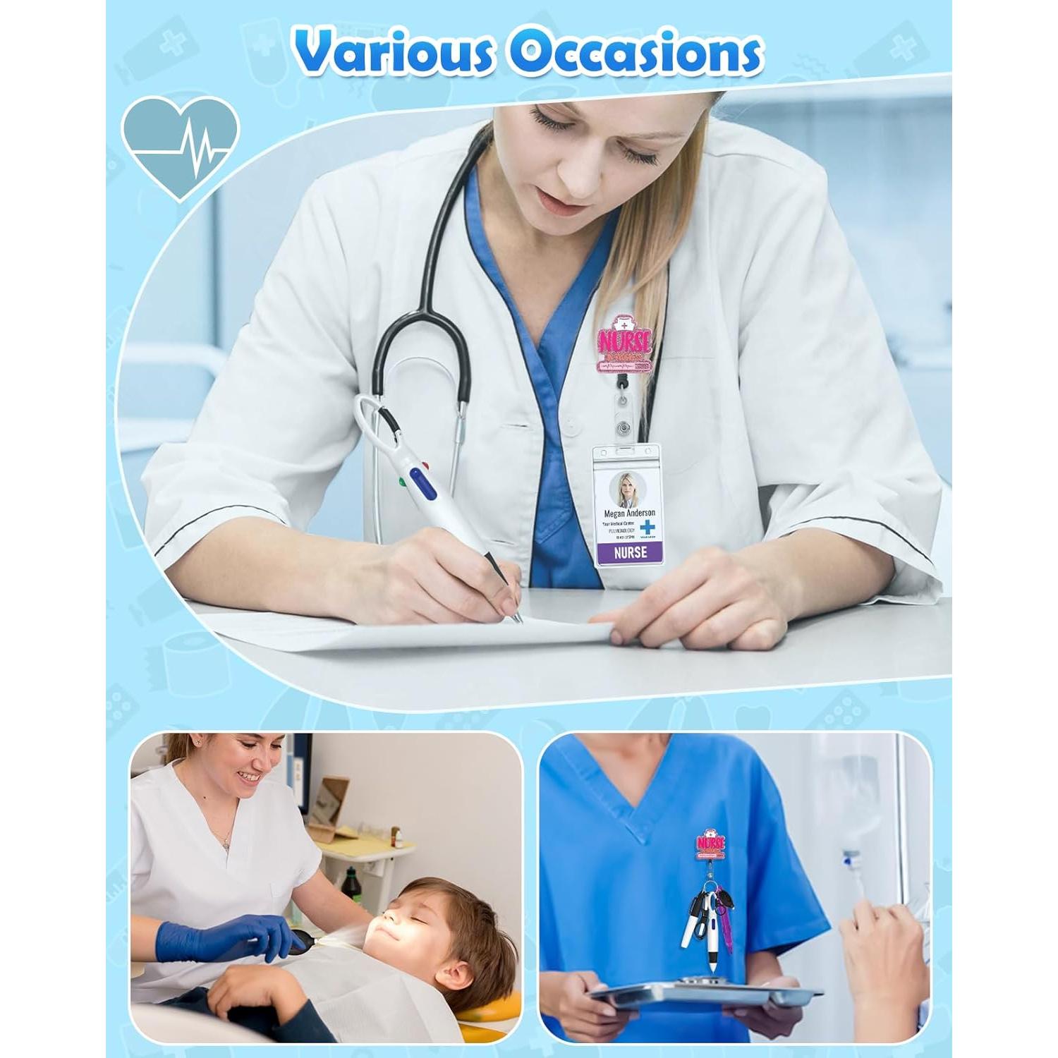 Conjunto de bolígrafos de enfermera Plifal - 5 piezas, negro