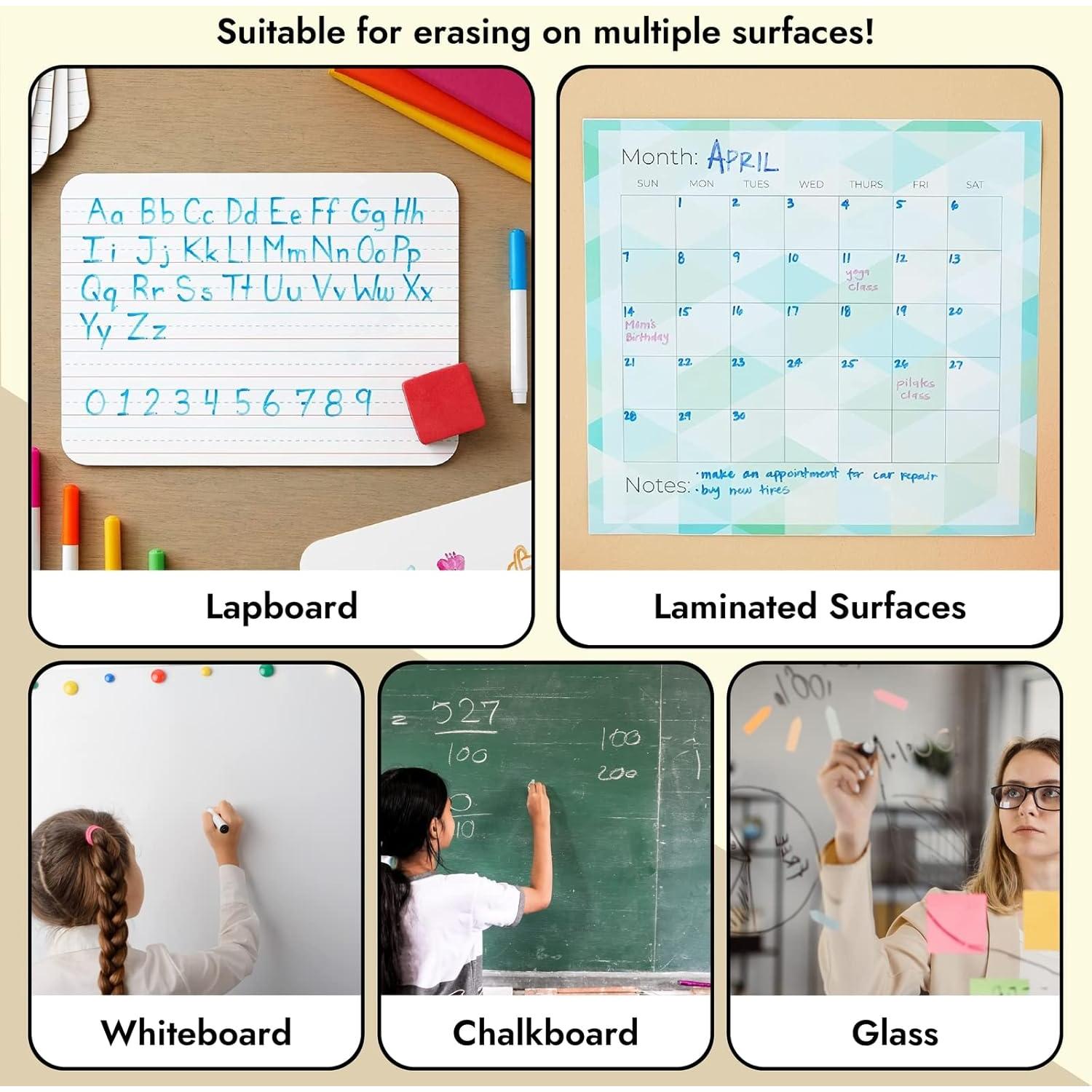 Paquete de 24 Borradores Magnéticos Mini Juvale Multicolor