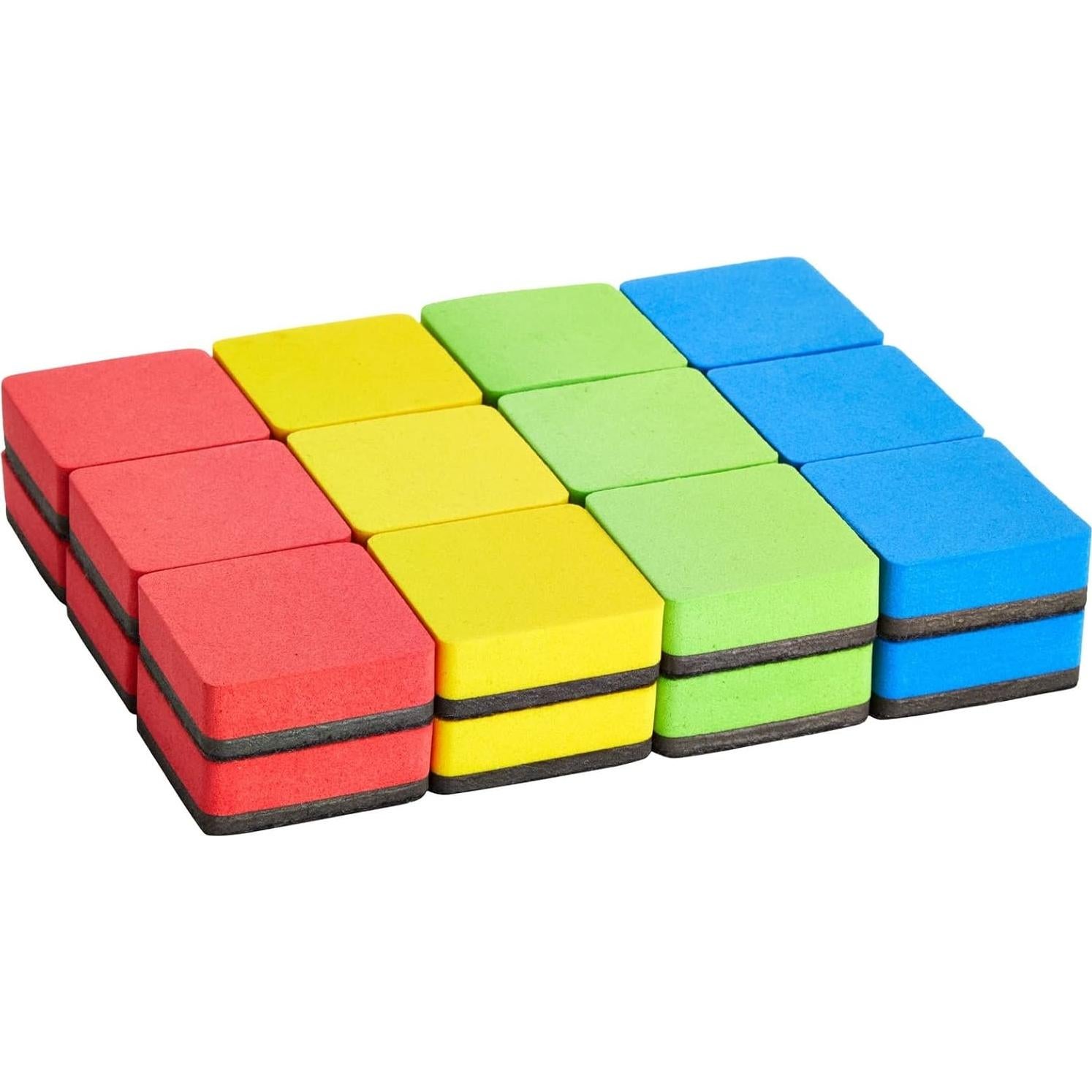 Paquete de 24 Borradores Magnéticos Mini Juvale Multicolor