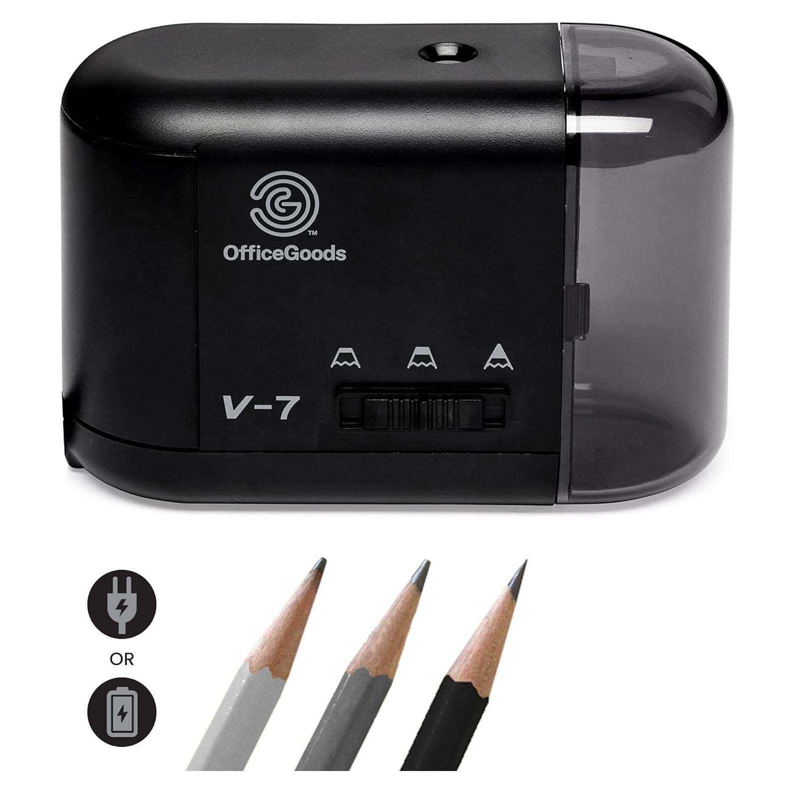 Sacapuntas Eléctrico OfficeGoods V-7 - Portátil Negro