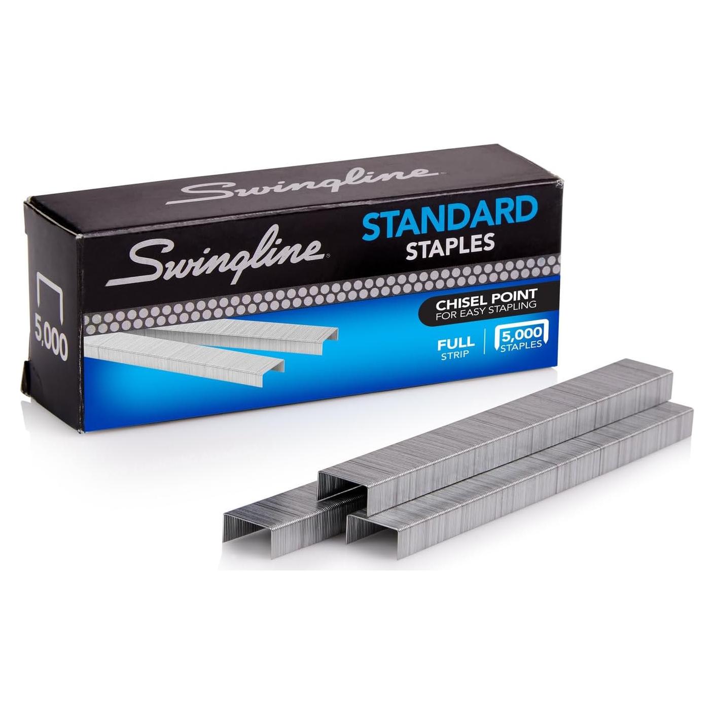 Swingline Staples, Standard Staplers for Desktop Staplers, 1/4" Length, 210/Strip, 5000/Box - Packaging may vary