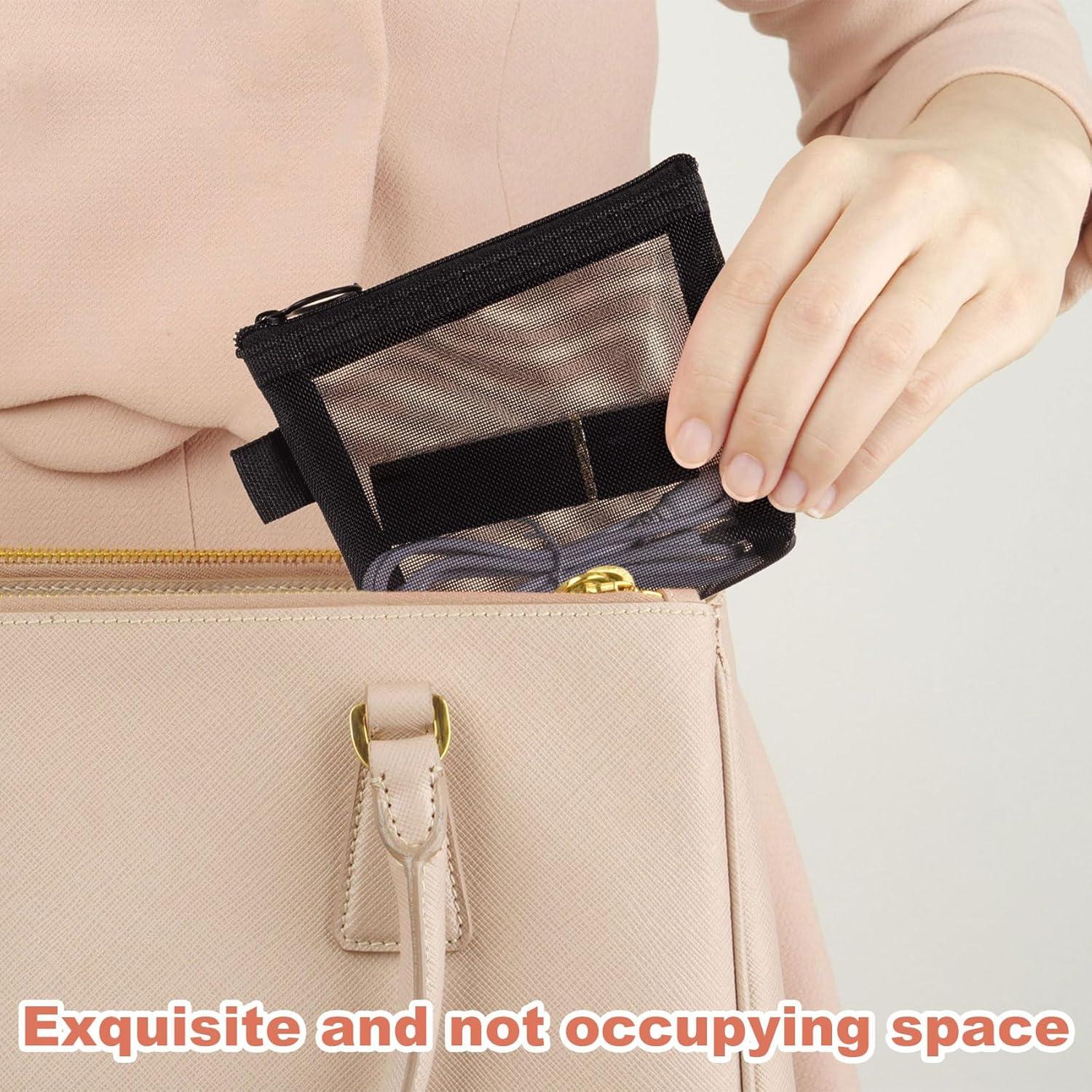 3 Mini Bolsas de Maquillaje BEIQIYA con Cremallera - Nylon