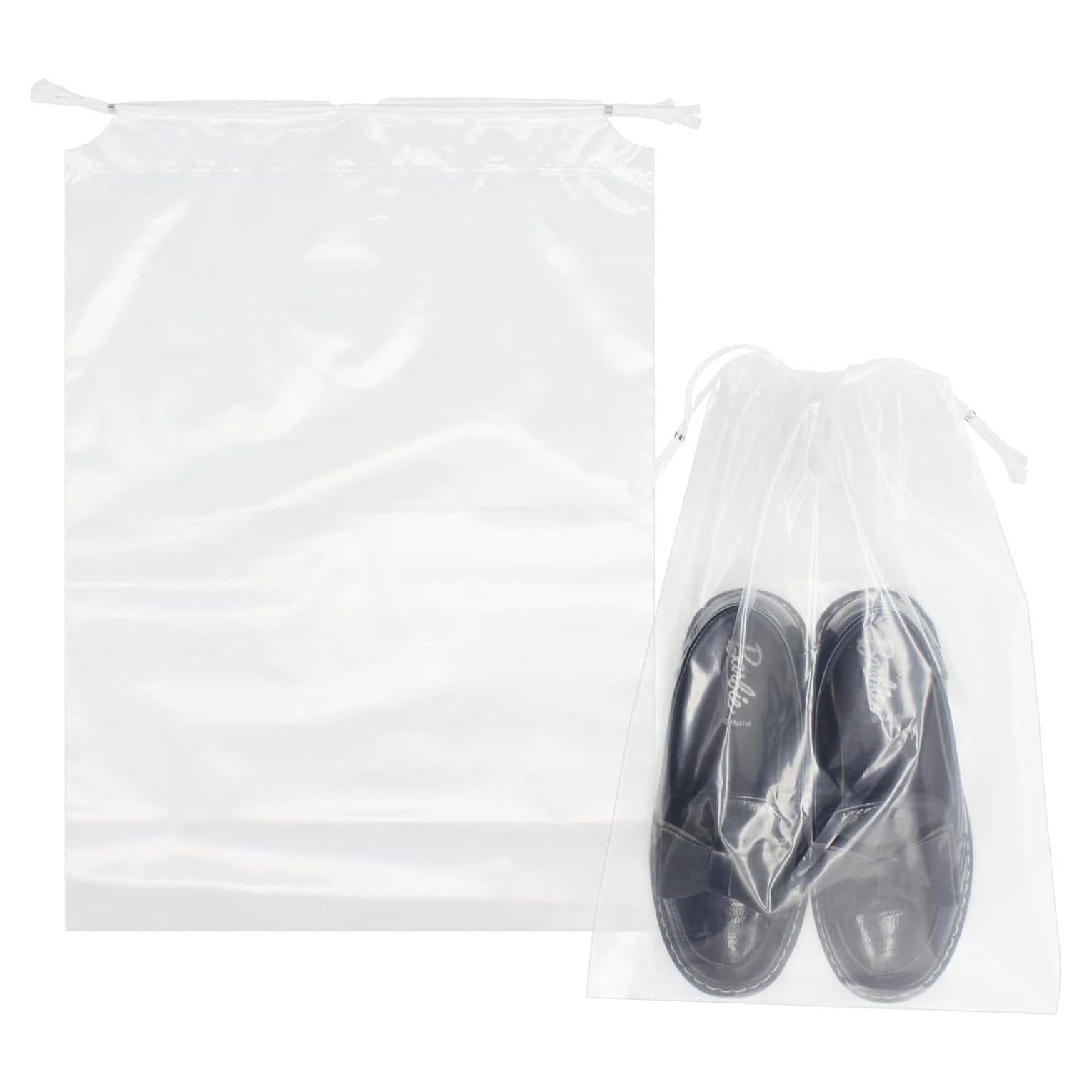 Paquete de 100 bolsas transparentes para zapatos Belinlen 25x35 cm