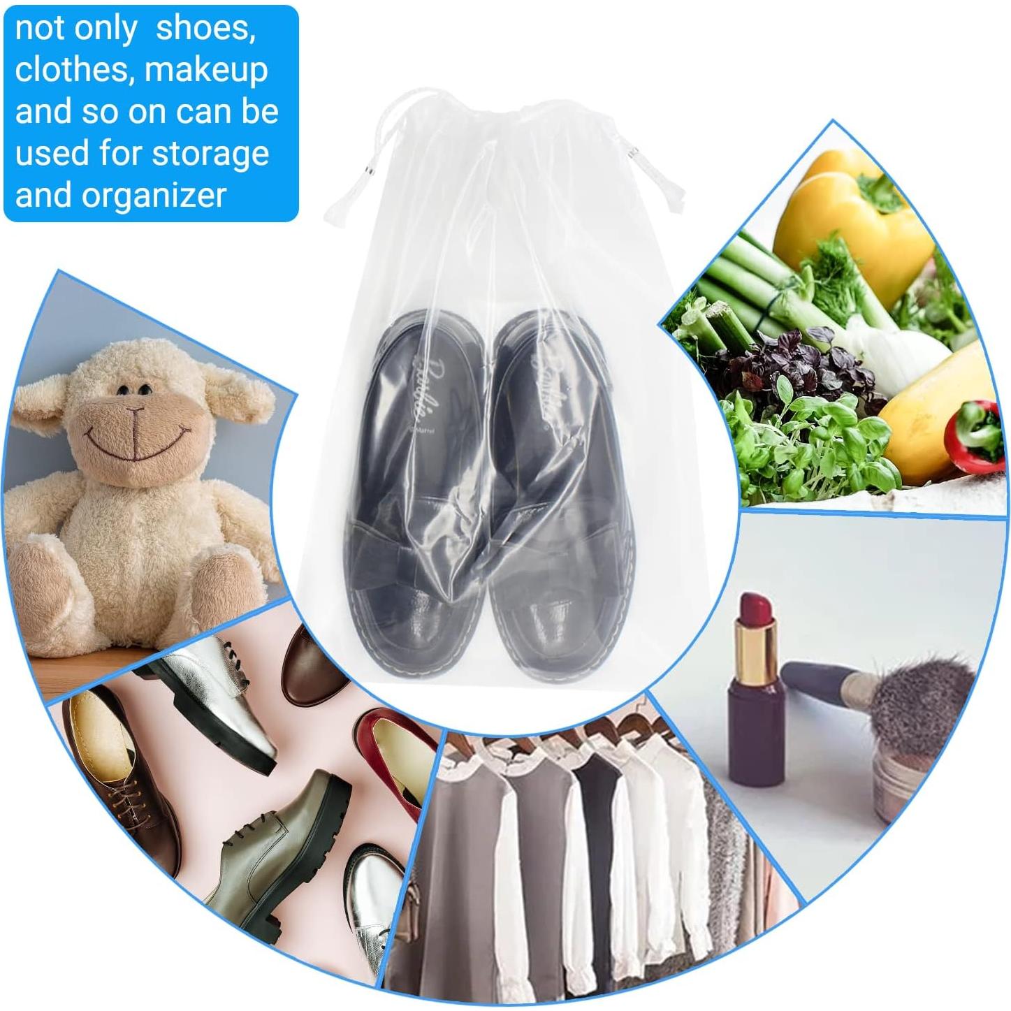 Paquete de 100 bolsas transparentes para zapatos Belinlen 25x35 cm