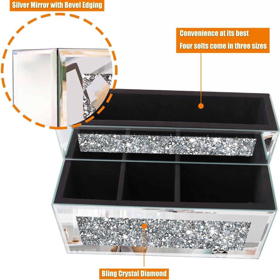 Soporte de Control Remoto Espejado GOTHICO 4 Compartimentos 23.1x15.5 cm