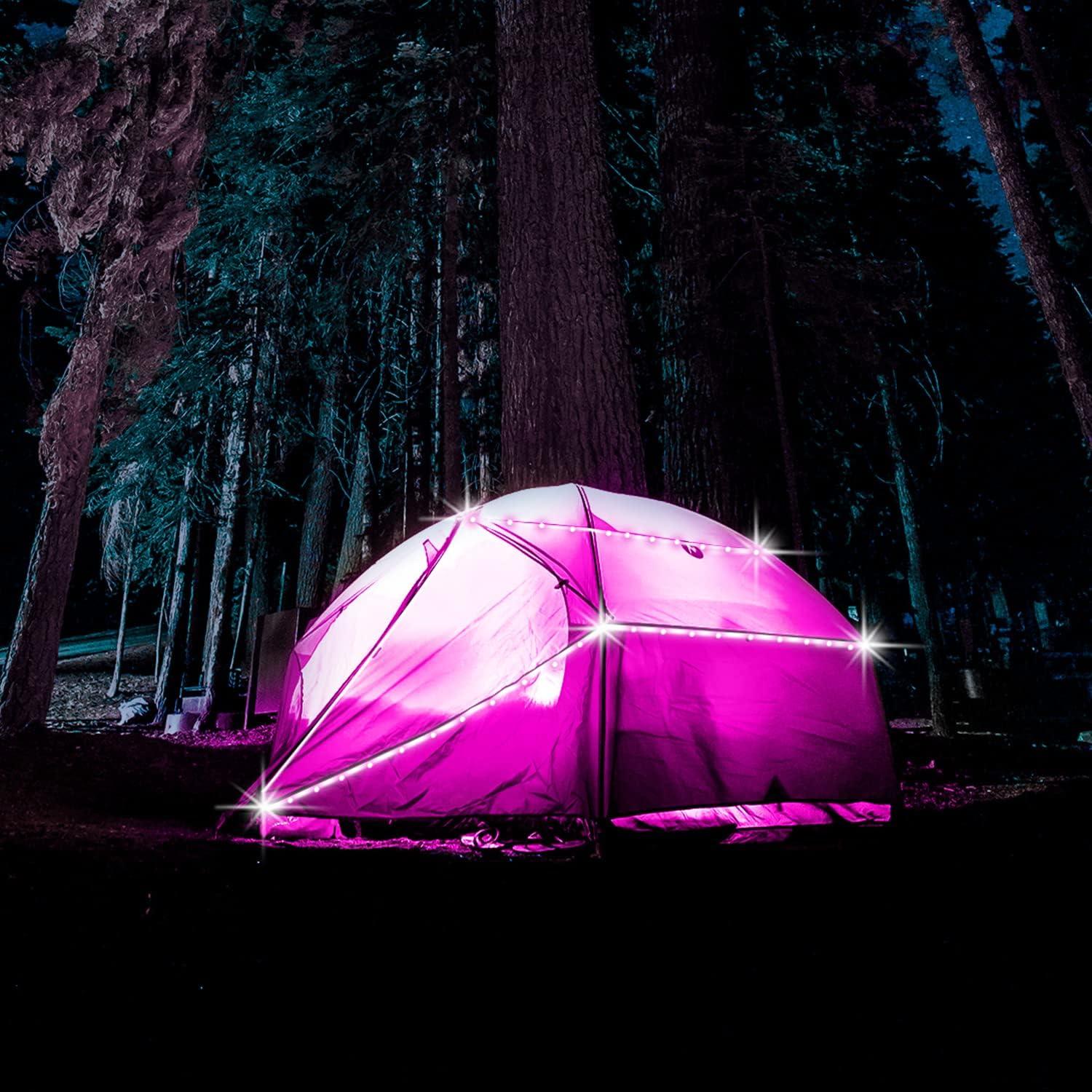 Luces de tira LED RGB a pilas 3.96m Guihejinrui con control remoto