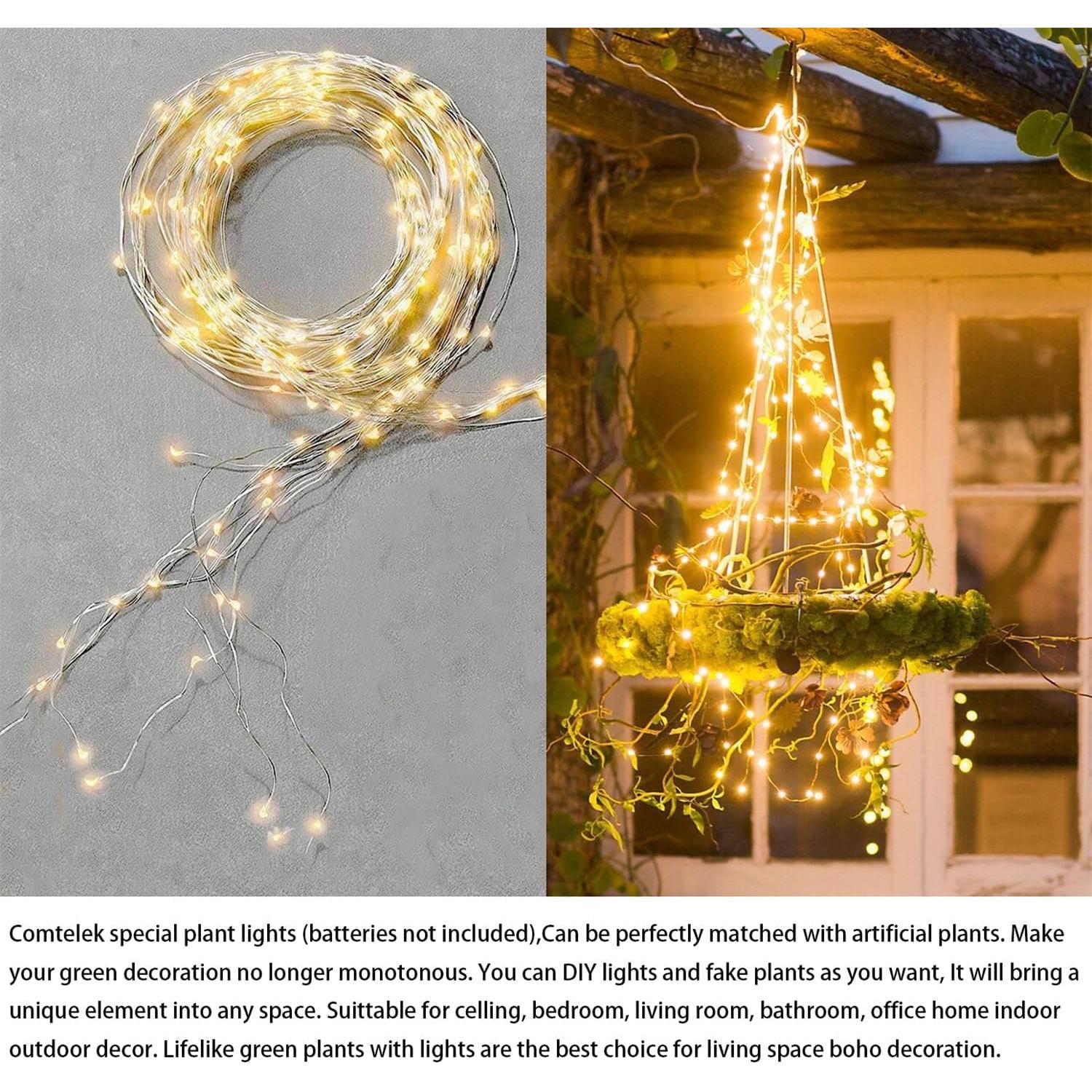 Soporte de Macetas Colgante Comtelek 2 Pack con Luces LED