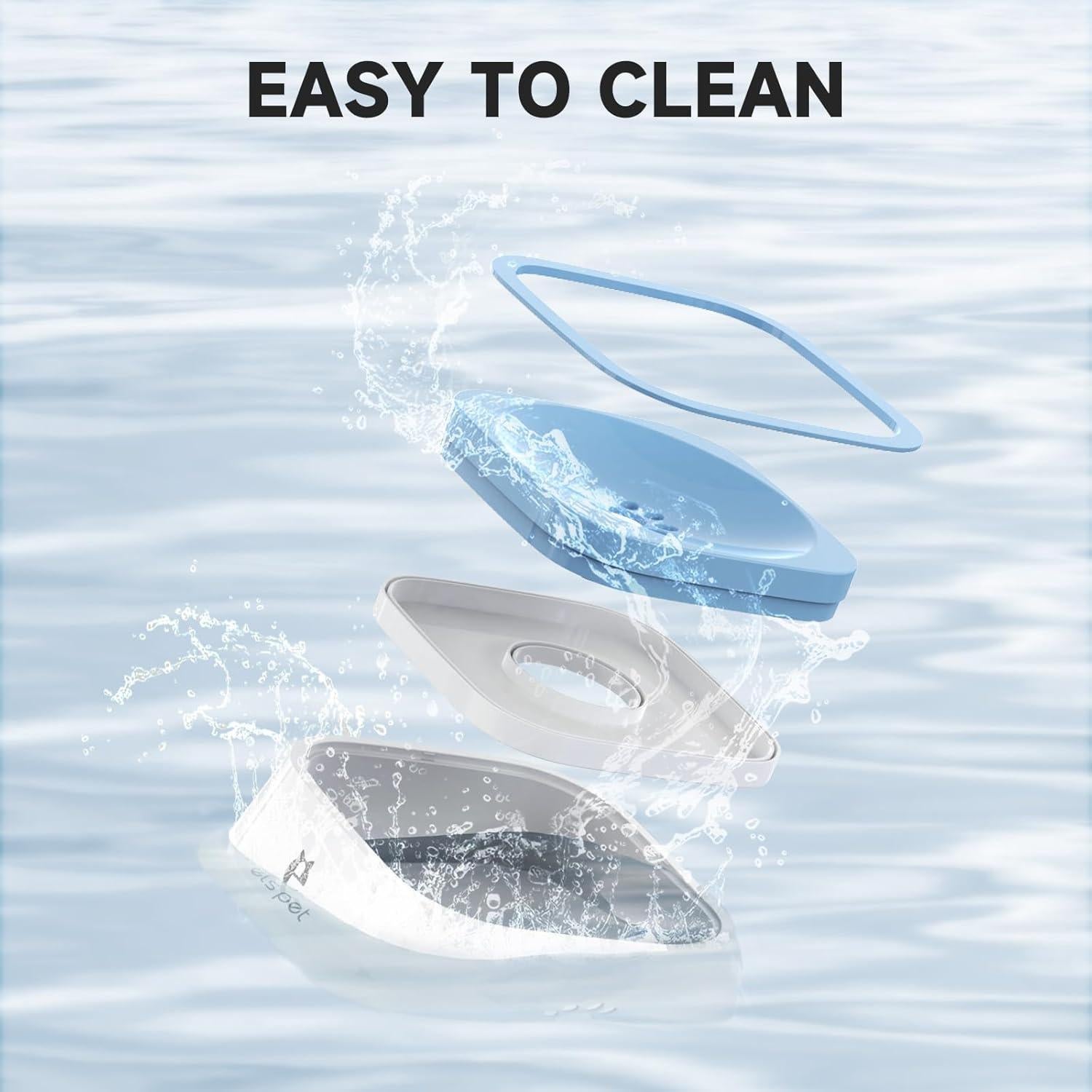 Bowl de Agua para Perros ELS PET 1L Antideslizante Azul