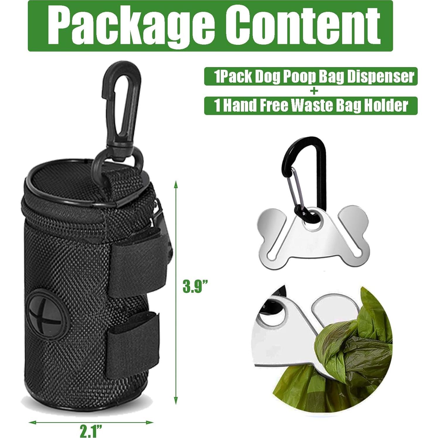 Soporte para bolsas de excremento de perro Hilihali - Negro